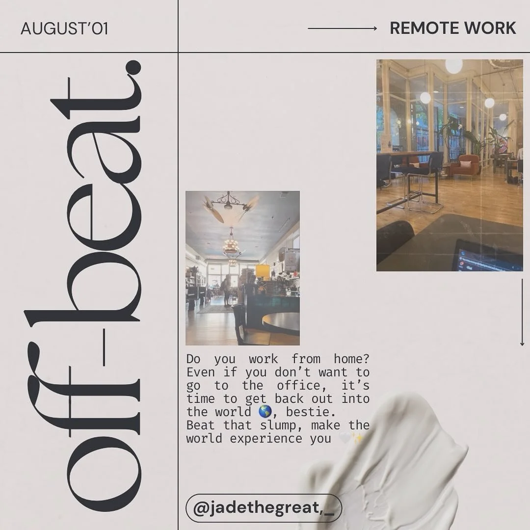 I don&rsquo;t like being stuck inside, especially when I feel disconnected from society. Working from home can get lonely, so I&rsquo;ll go to either of these places to escape monotony. #remotework