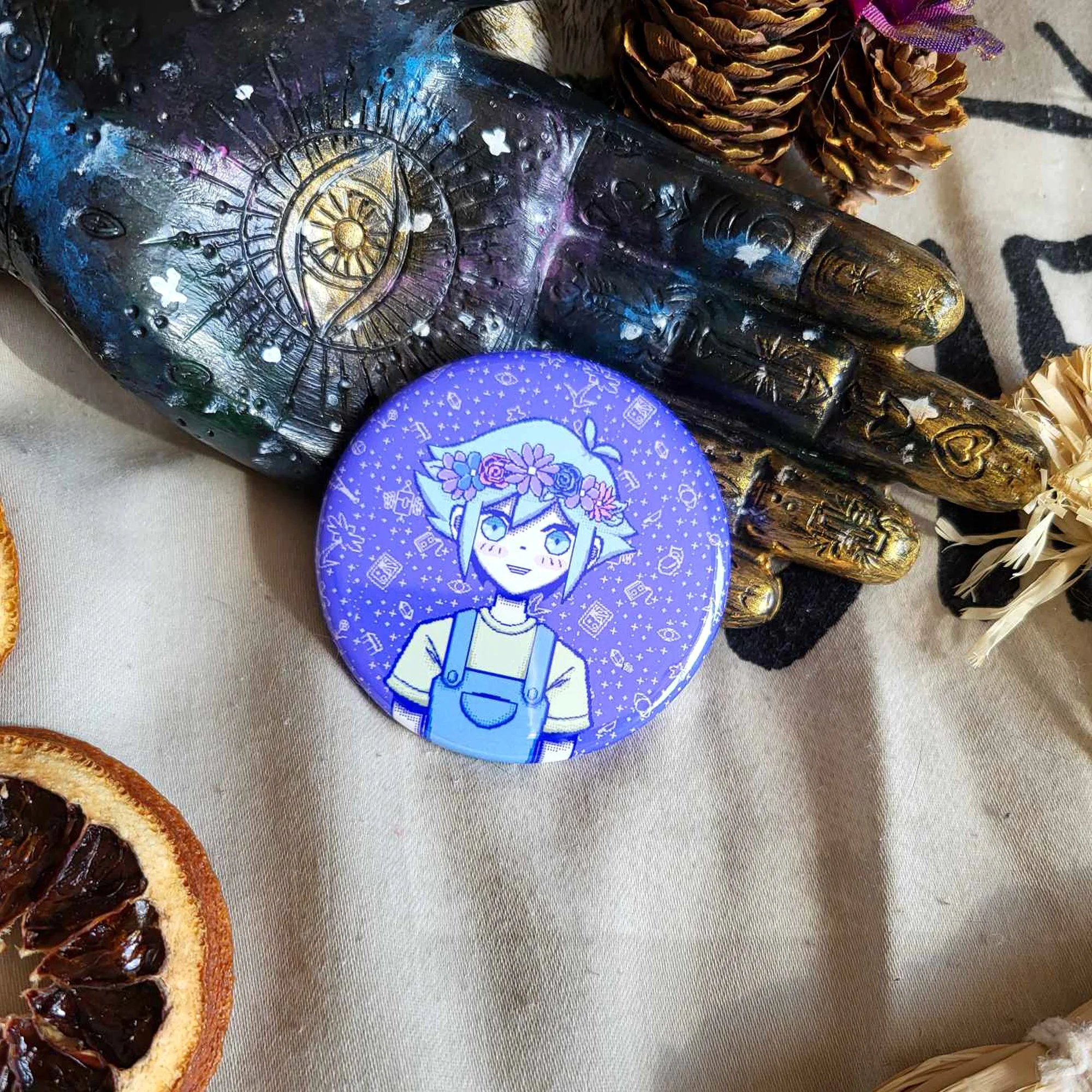 Insignes à épingle Pixel art Omori - 2 1/4 po