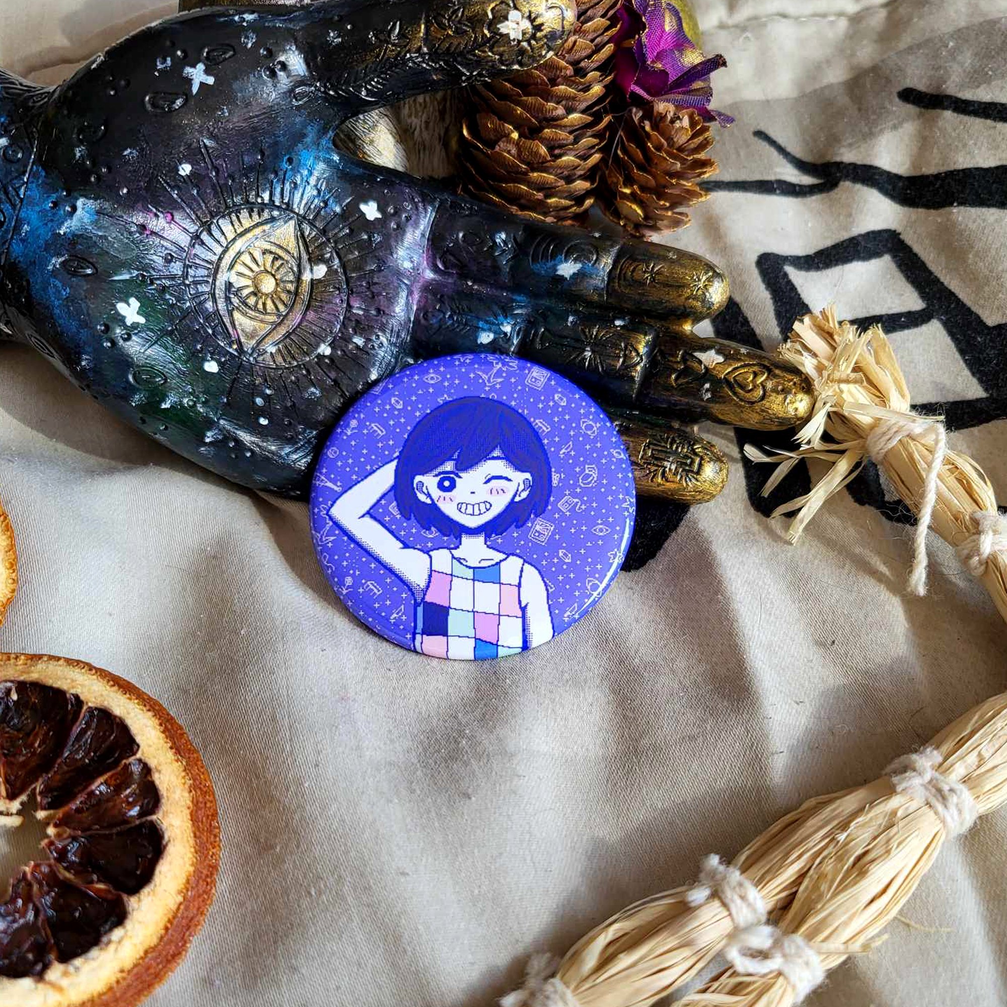 Insignes à épingle Pixel art Omori - 2 1/4 po