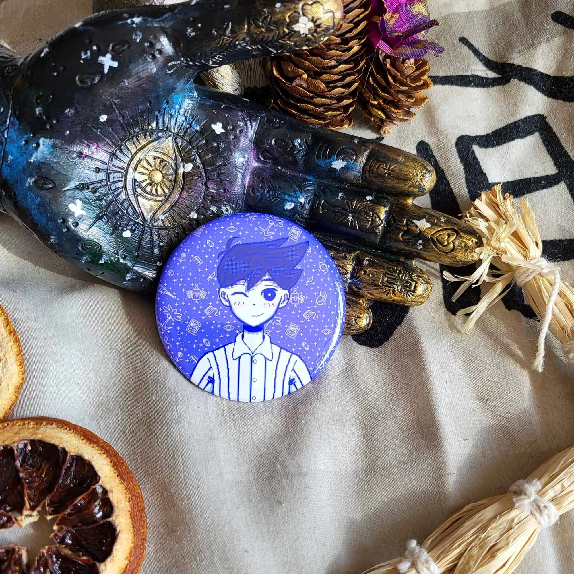 Insignes à épingle Pixel art Omori - 2 1/4 po