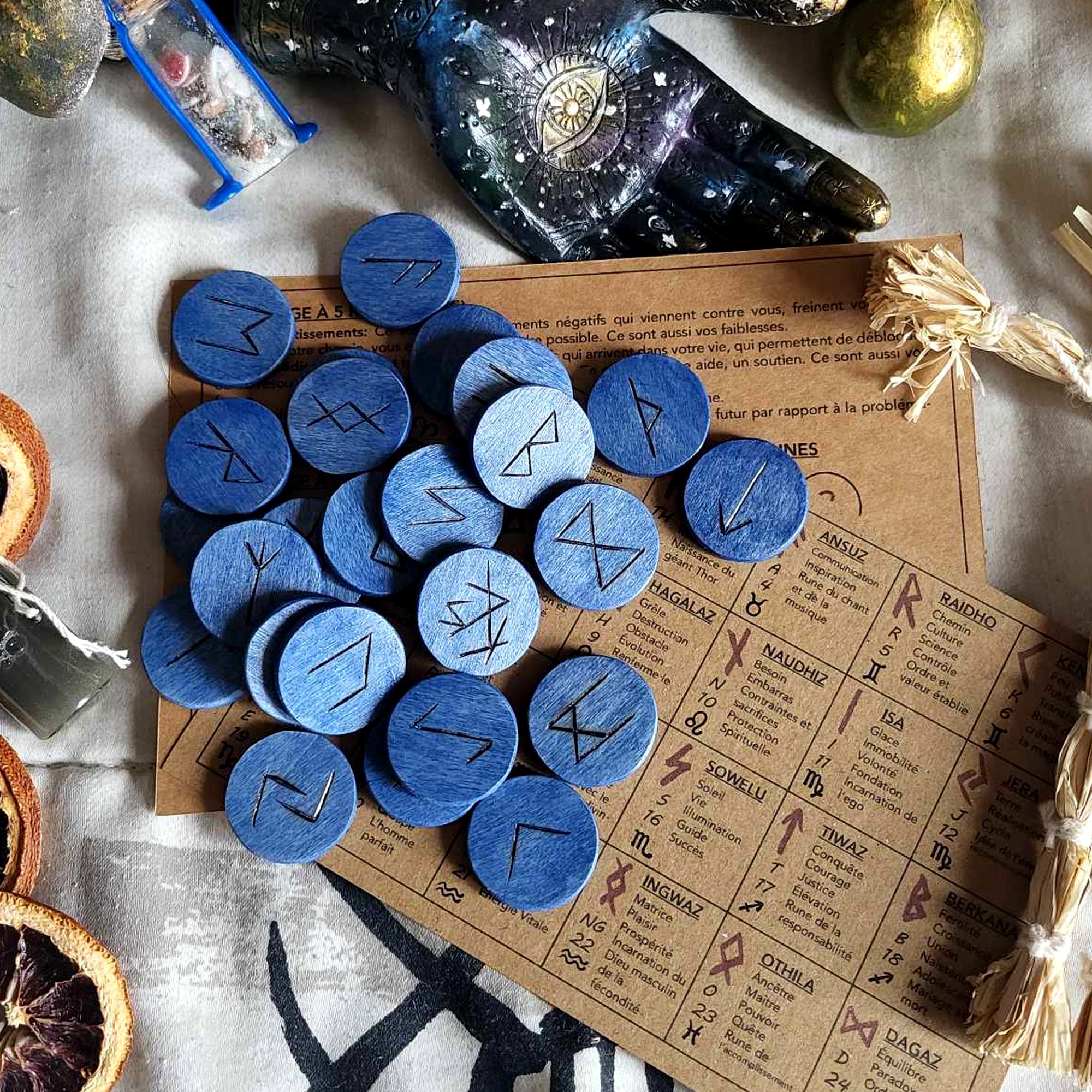 Jeux de divination runique en bois - Édition limitée