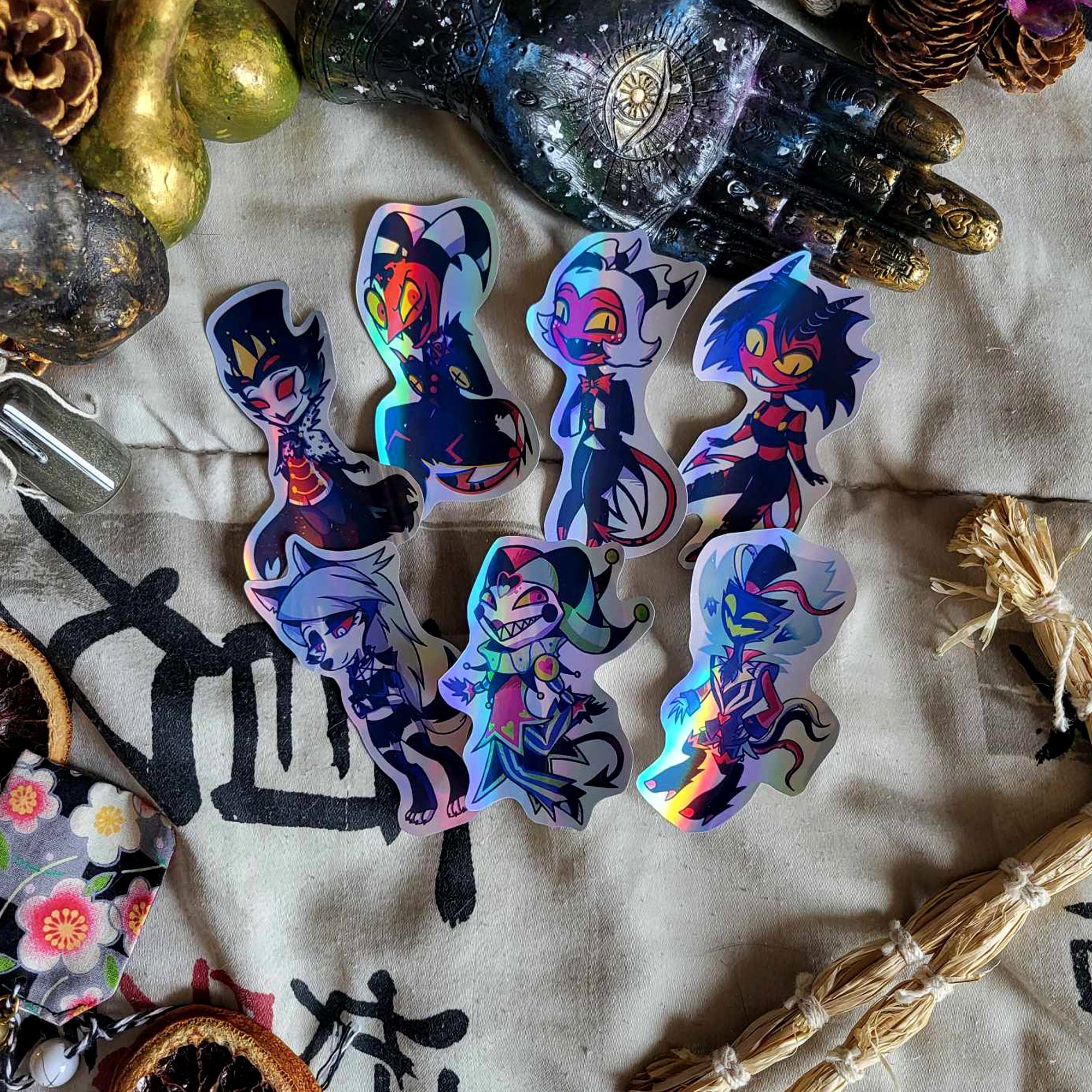 Autocollants holographique vinyle - Helluva Boss