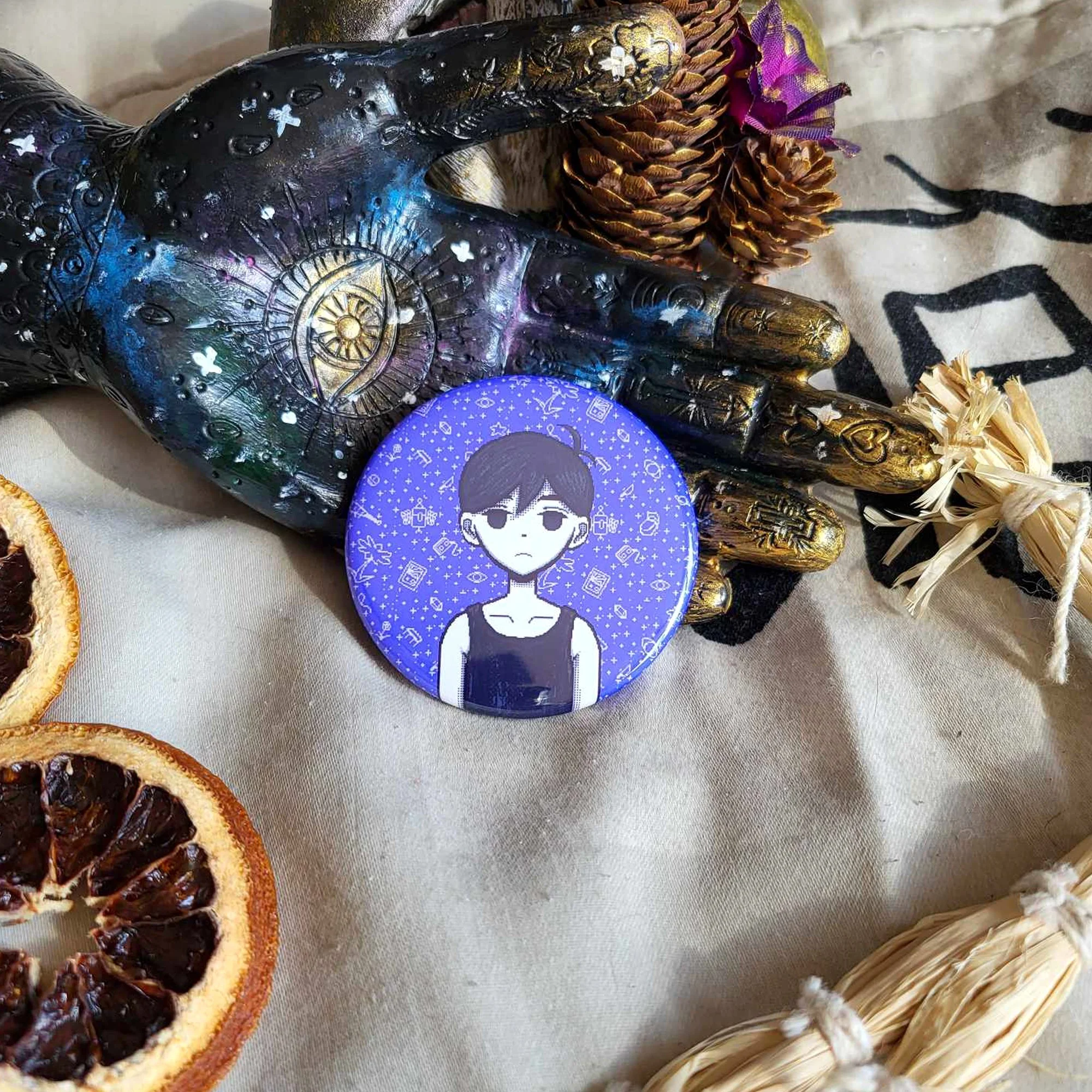 Insignes à épingle Pixel art Omori - 2 1/4 po