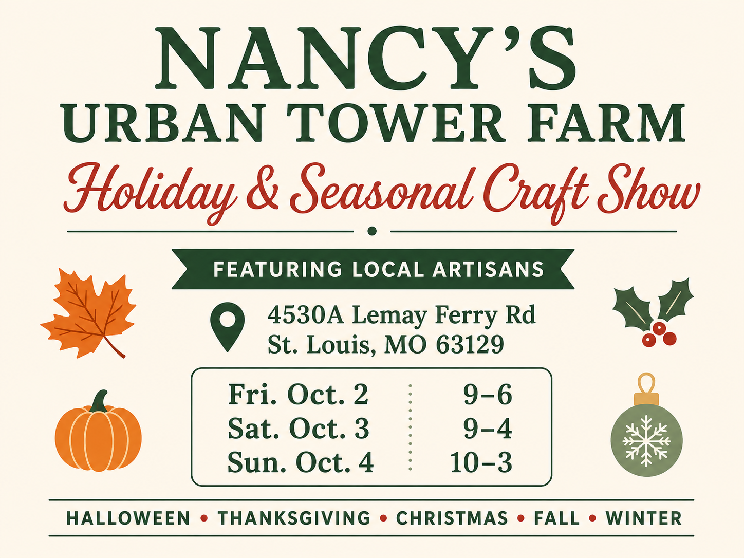 Holiday &amp; Seasonal Craft Fair 