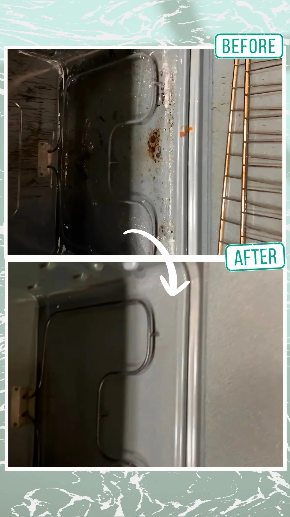 Inside oven