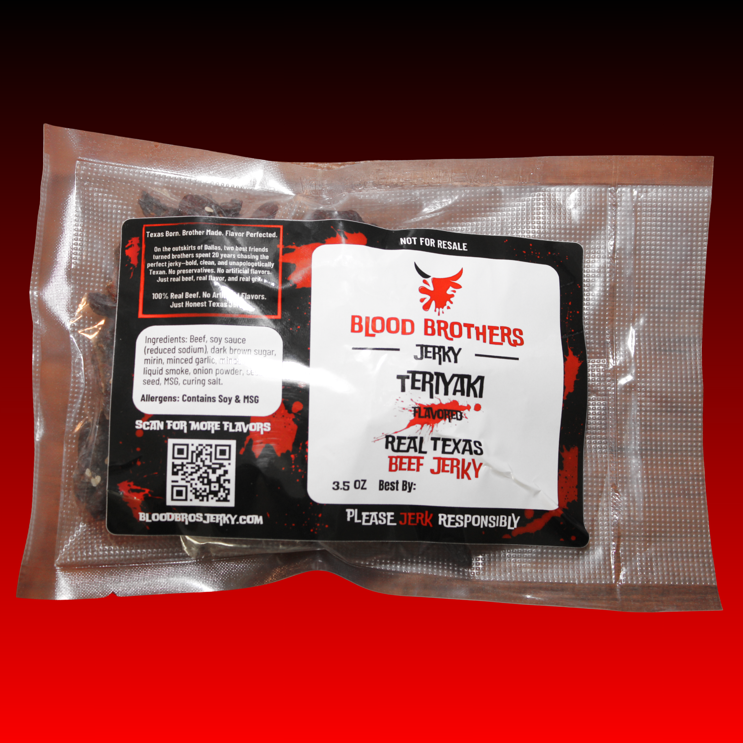 Blood Brothers Teriyaki Jerky - 3.5 oz
