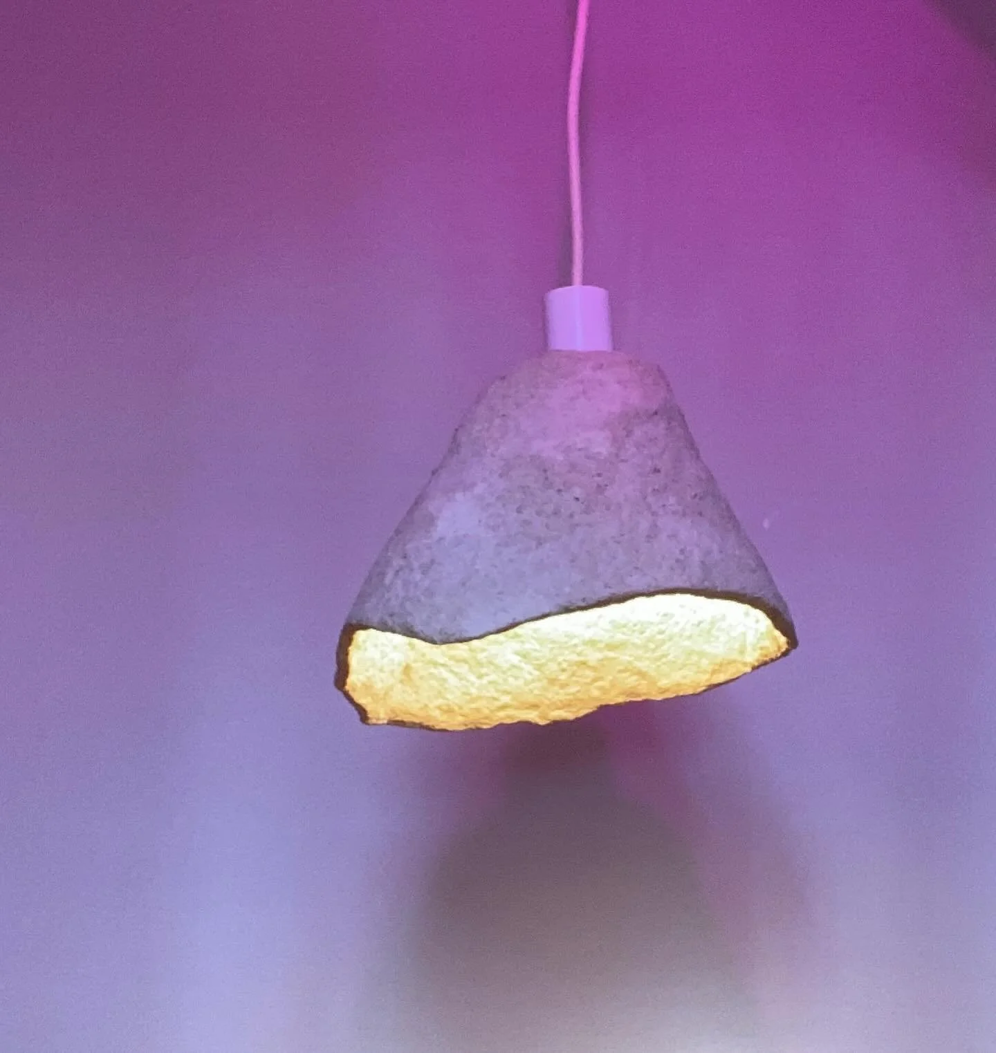 (((9&rdquo; tall x 12&rdquo; round)))(((closed top pendant))) BIRTH PRAYER LAMP