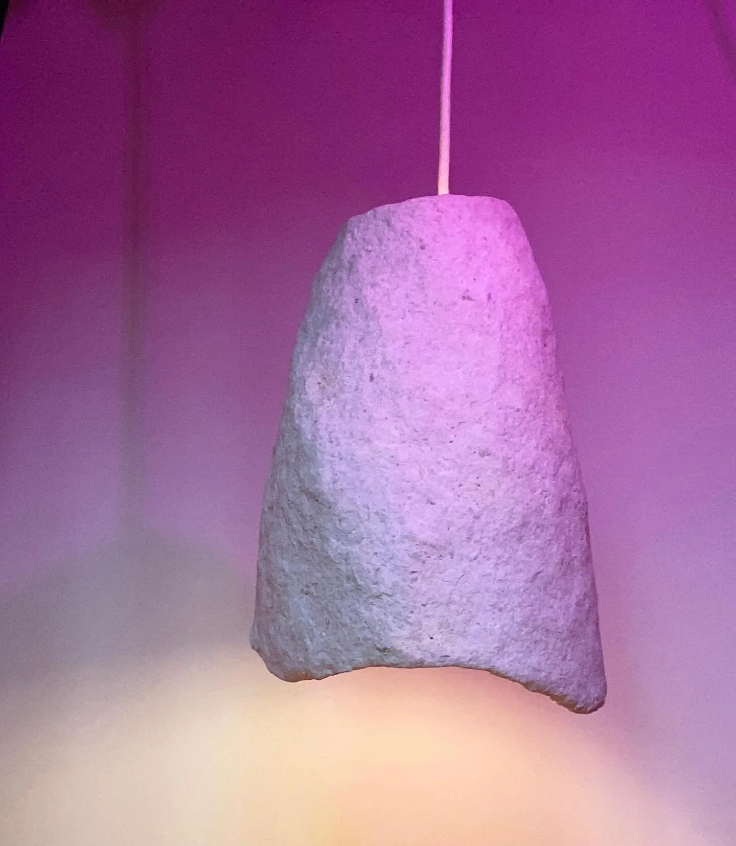 (((15&rdquo; tall x 12&rdquo;round))) (((open top pendant))) ANCESTOR SHADE: recycled paper mixed with letters of love and gratitude for Butch, Ginks, and Matt along with a few strands of my grandma&rsquo;s hair, dog fur, and petals from my brother&r