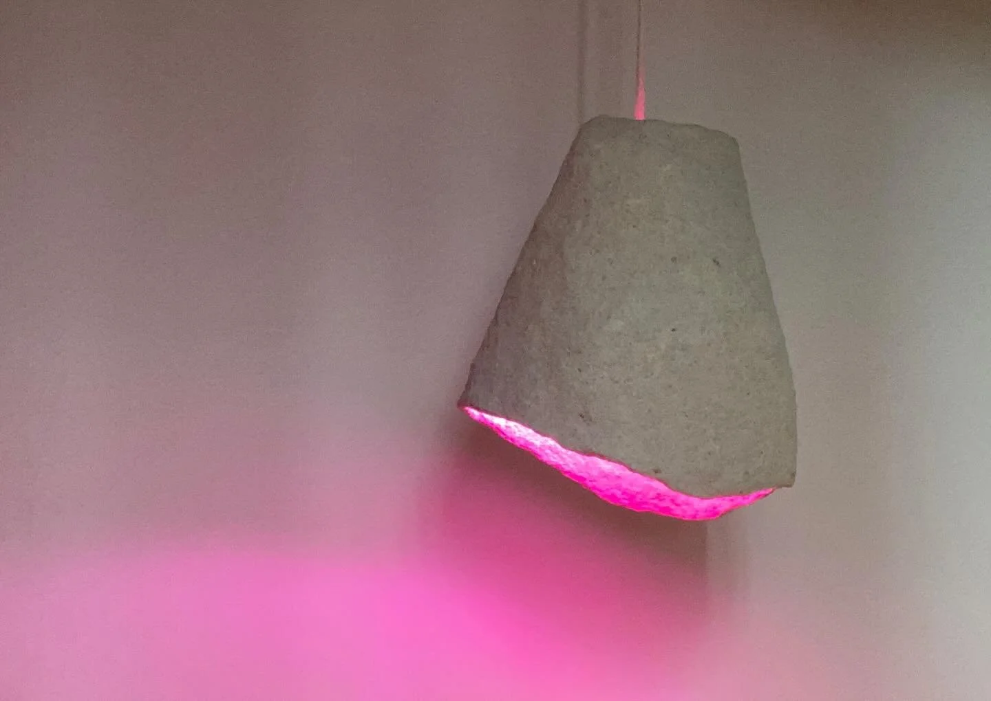 (((15&rdquo; tall x 12&rdquo;round))) (((open top pendant with pink bulb ))) ANCESTOR SHADE: recycled paper mixed with letters of love and gratitude for Butch, Ginks, and Matt along with a few strands of my grandma&rsquo;s hair, dog fur, and petals f