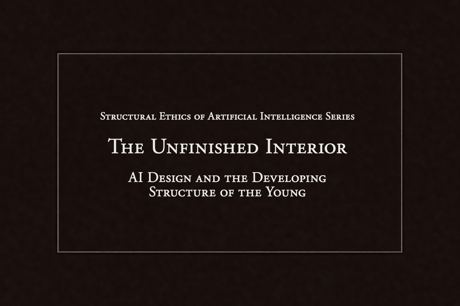 The Unfinished Interior: AI Design and the Developing Structure of the Young