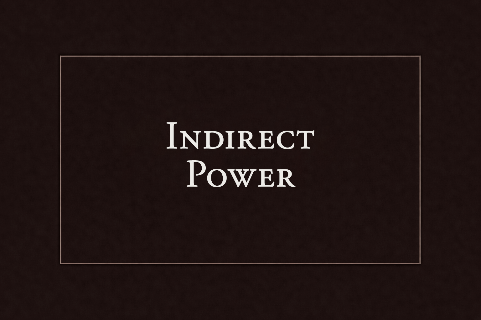 Indirect Power: Ritual Obligation as Social Control