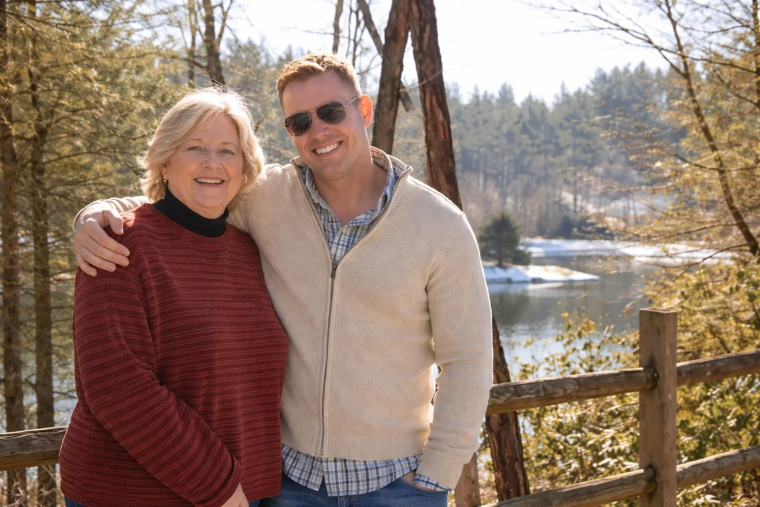 RJ Starr with his mother.