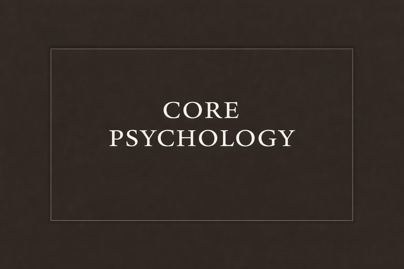 Link to RJ Starr's books on Core Psychology