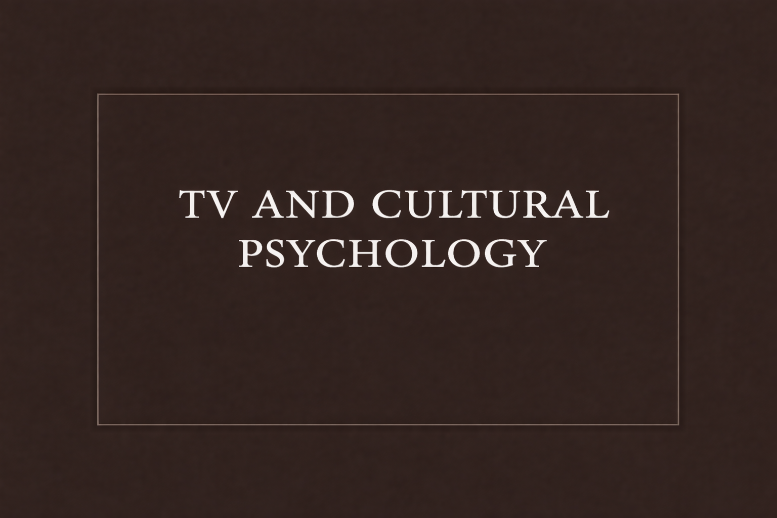 Link to RJ Starr's books on TV and Cultural Psychology