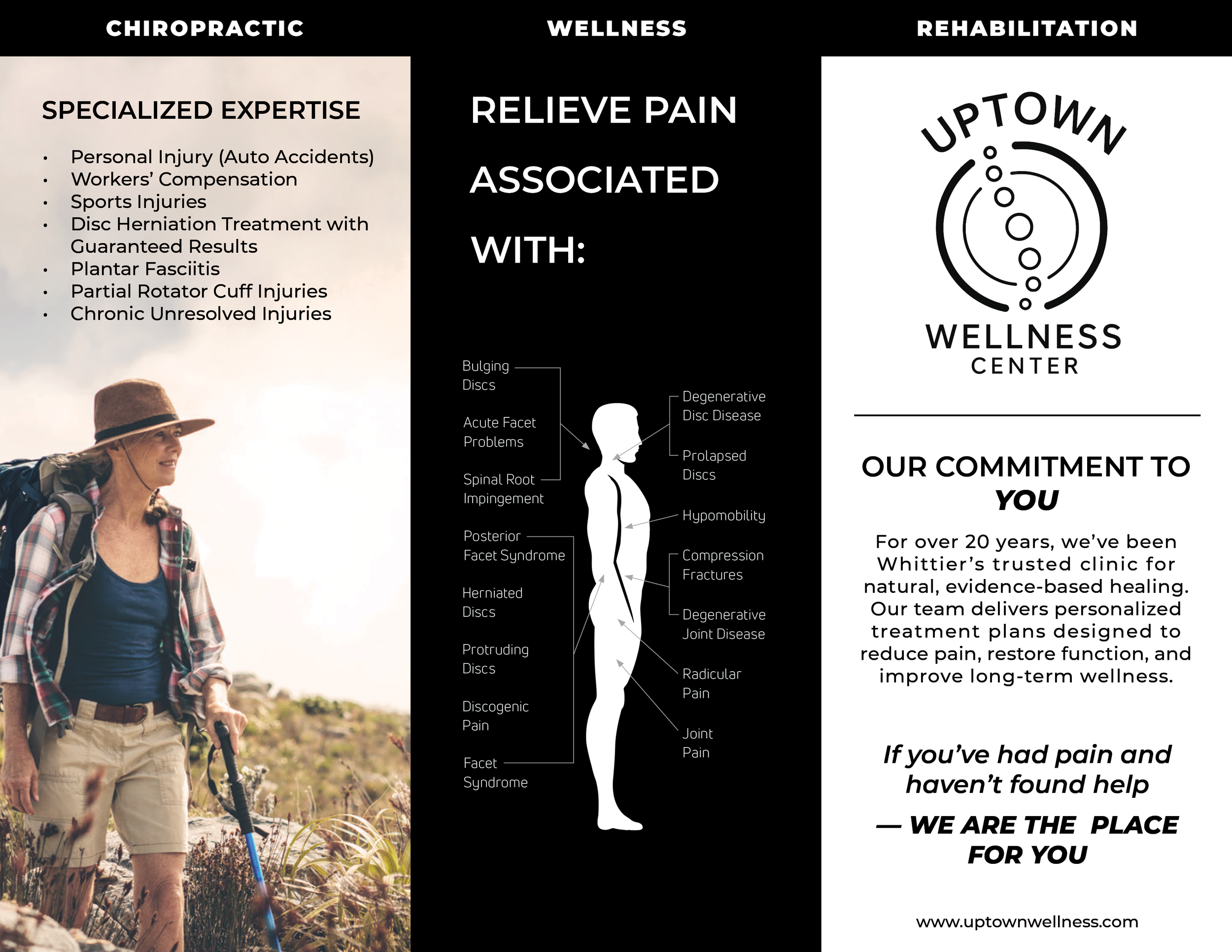 Uptown Wellness Center Trifold Brochure