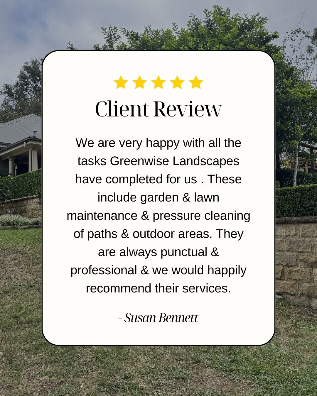 🌟 Another Happy Greenwise Client. See what our customers are saying about their experience with our landscaping services.
📞 Ready for your own transformation? Contact us for a free quote. 

#GreenwiseLandscapes #CustomerReview #HappyClients #Landsc