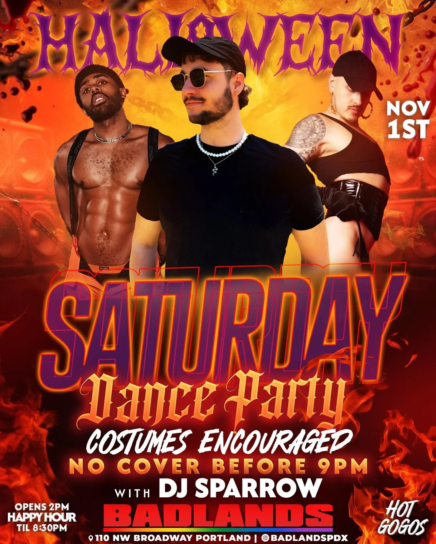 Halloweekend continues with our big Saturday Night Dance Party! 🎃🦇

Toss on another costume and murder the dance floor with @djsparrow_ tonight! There&rsquo;s more gas in the tank this Halloween, and you know it 👹

Sexy gogos @bluehorsegrandmother