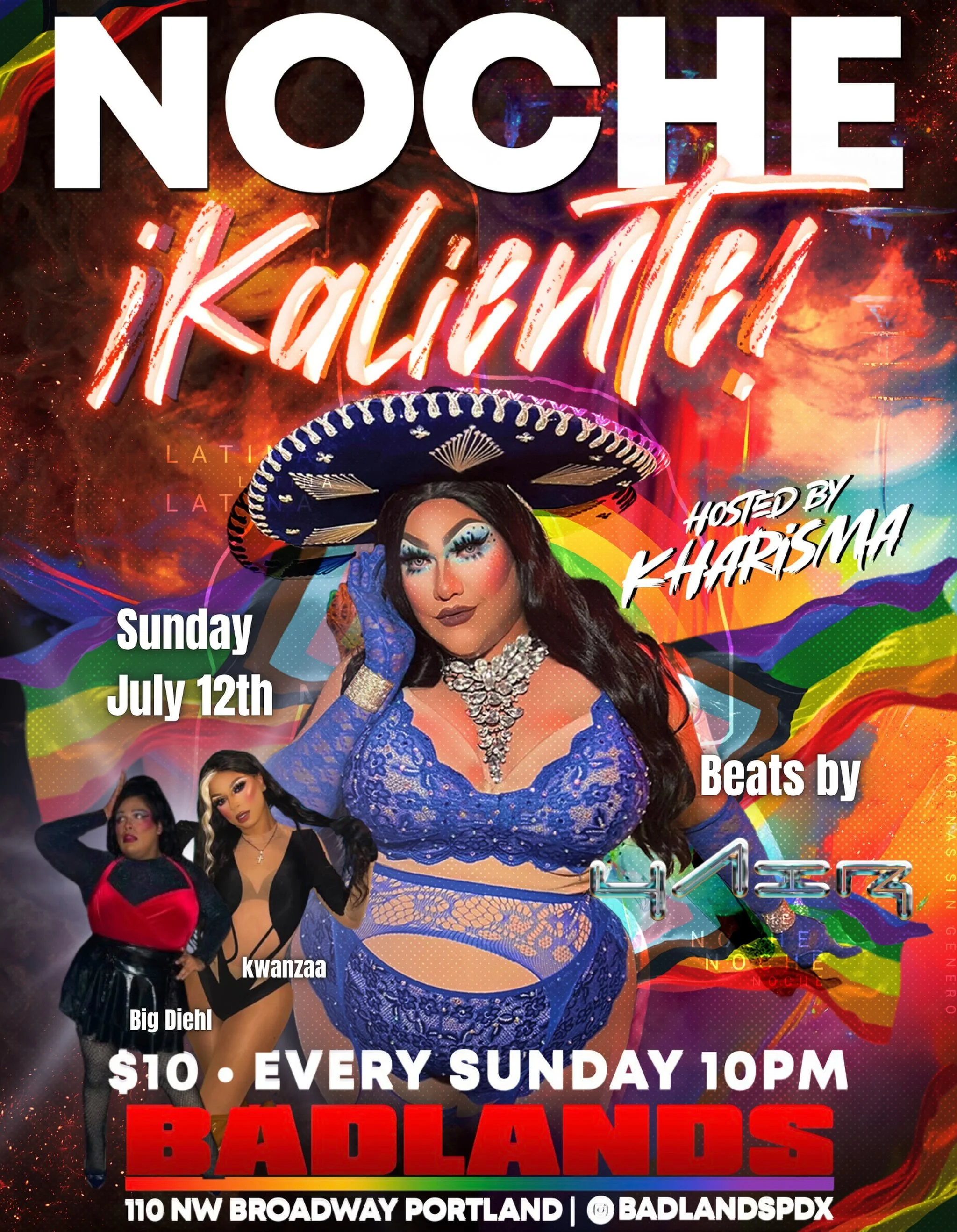 It&rsquo;s time for something hot 🥵

@nochekaliente is here to kick off Pride week! Get you weekly splash of sabor that tastes so good and makes you say &iexcl;que calor!❤️&zwj;🔥

Your host, @kharismakwiththek puts on a show for you with all the ch