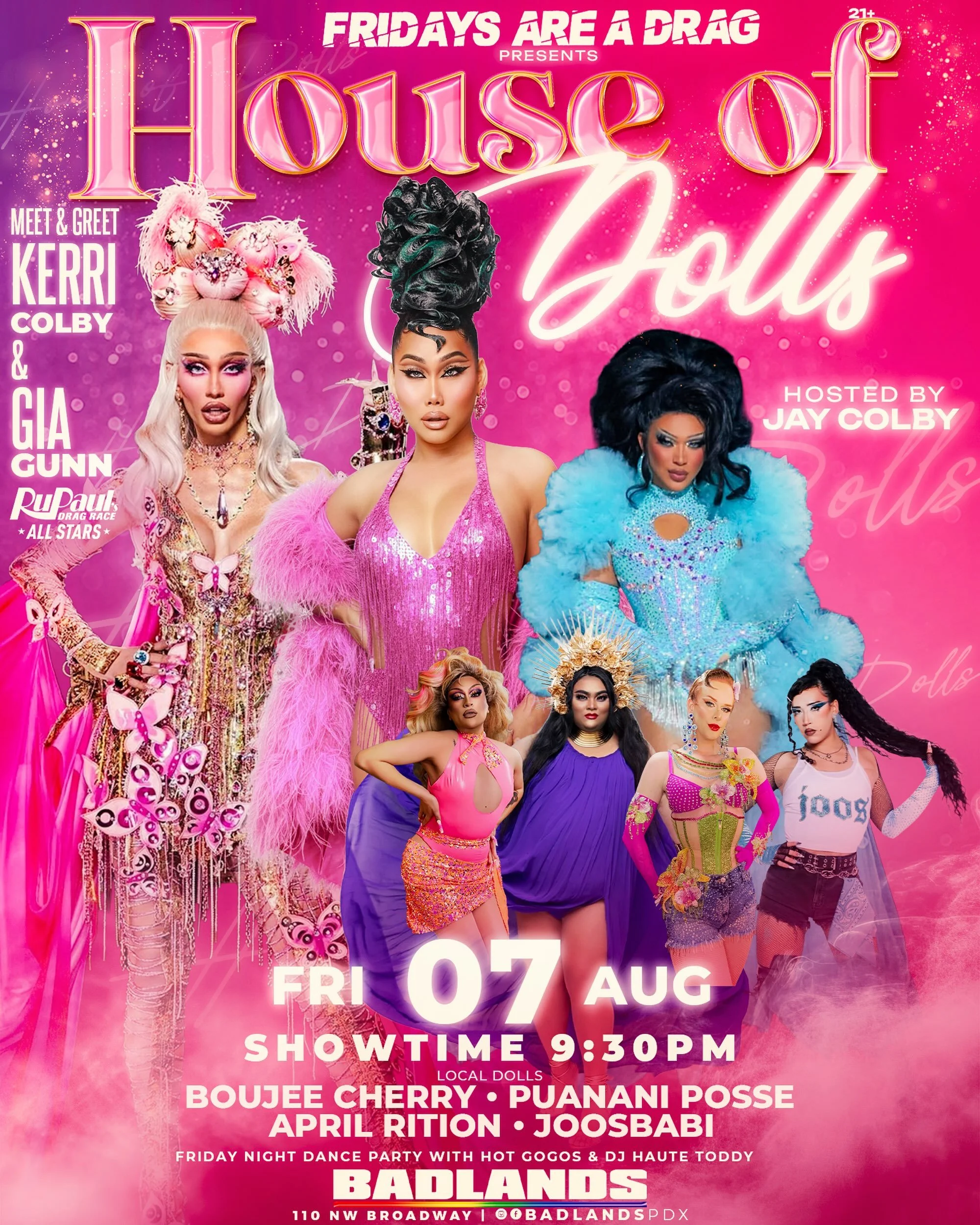 Why hello, Dolls 👀🎀

This Friday, @itsjaycolby is bringing the House of Dolls to Badlands with the baddest girls in the game 💅 See All Star performances from @gia_gunn and @kerricolby and see the fantasy up close and life-size at the Meet + Greet 