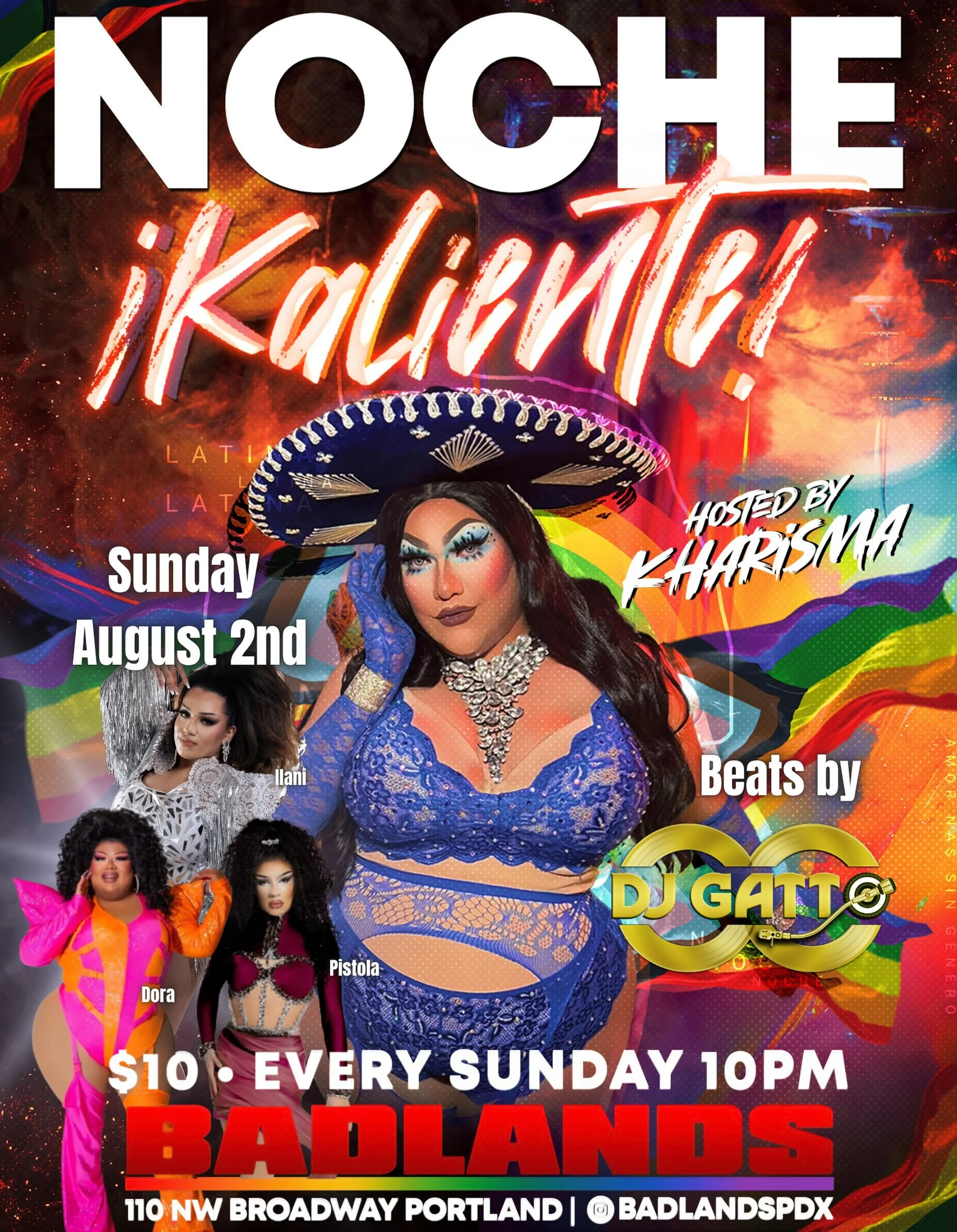 Tonight&rsquo;s gonna be soooo hot 🥵

@nochekaliente is back and packing heat 😈 and your host, the perra de Portland, @kharismakwiththek knows exactly what to do with it 🔥 See her light up the stage with her sensational performances and her cast o