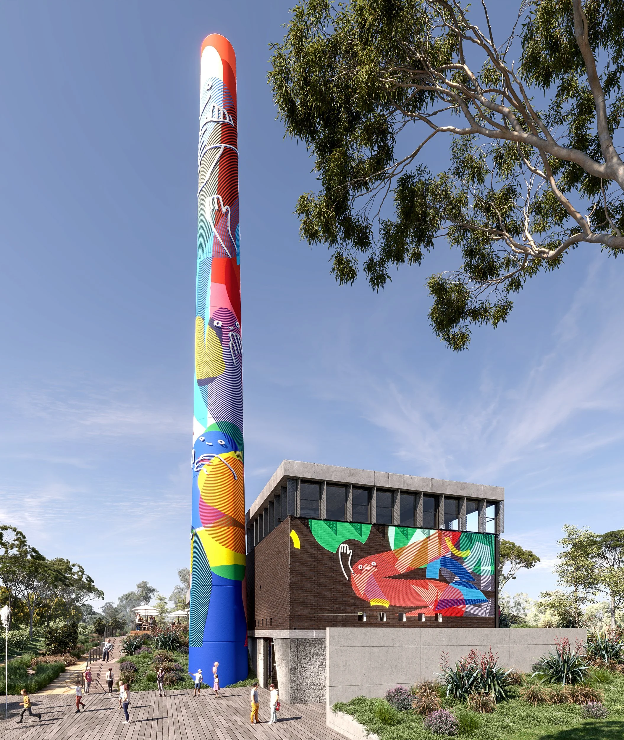 Subiaco Smoke Stack // Creative Road // 3d visualisation