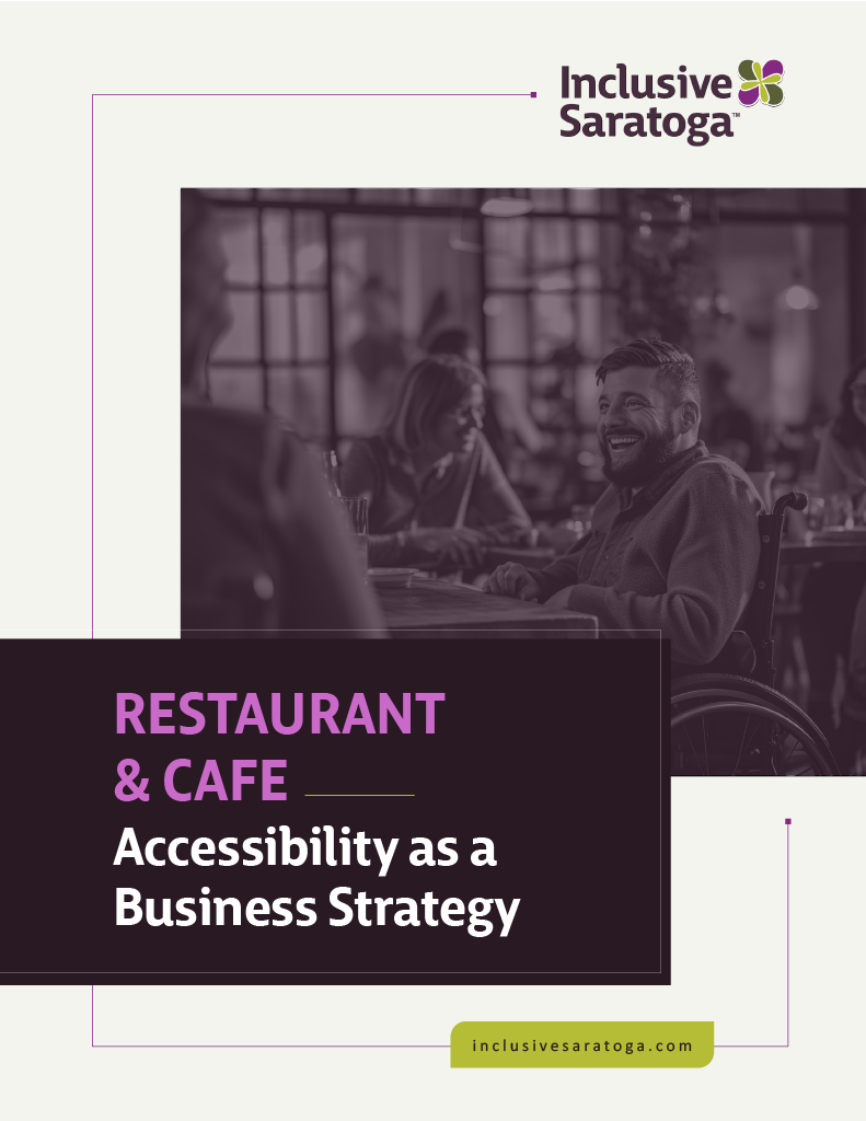 Guide Cover: Accessibility as a business strategy for restaurants and cafes.