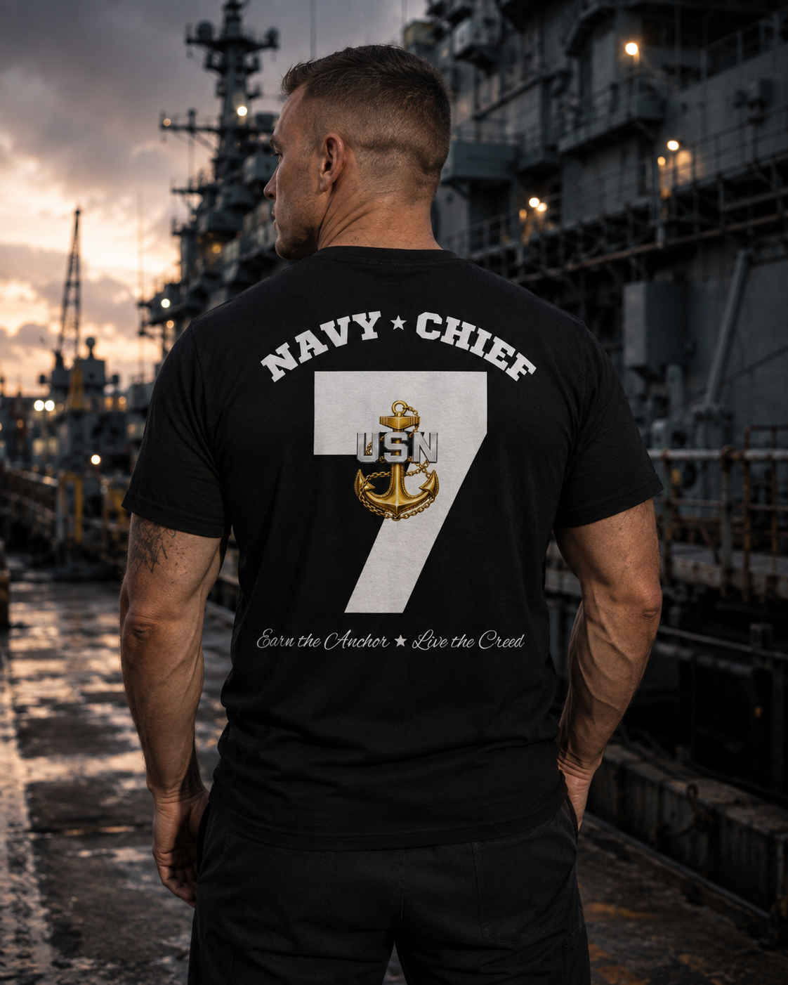 Navy Chief Shirt | “Earn the Anchor, Live the Creed” CPO T-Shirt