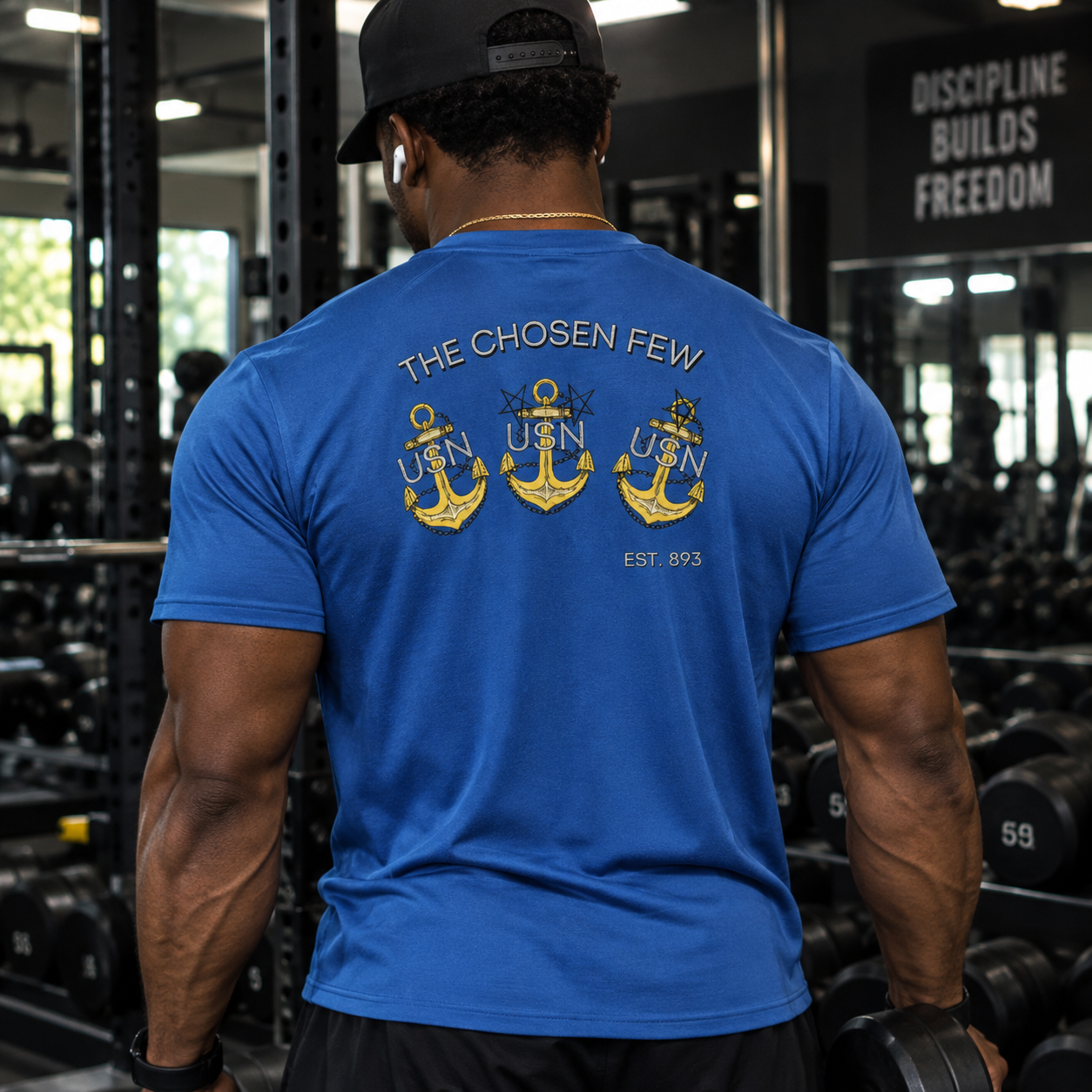 Navy Chief Workout T-Shirt | “The Chosen Few Sketch Style”