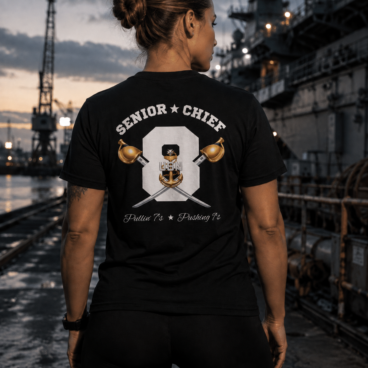 Navy Senior Chief Shirt | “Pullin’ 7s, Pushing 9s” SCPO T-Shirt