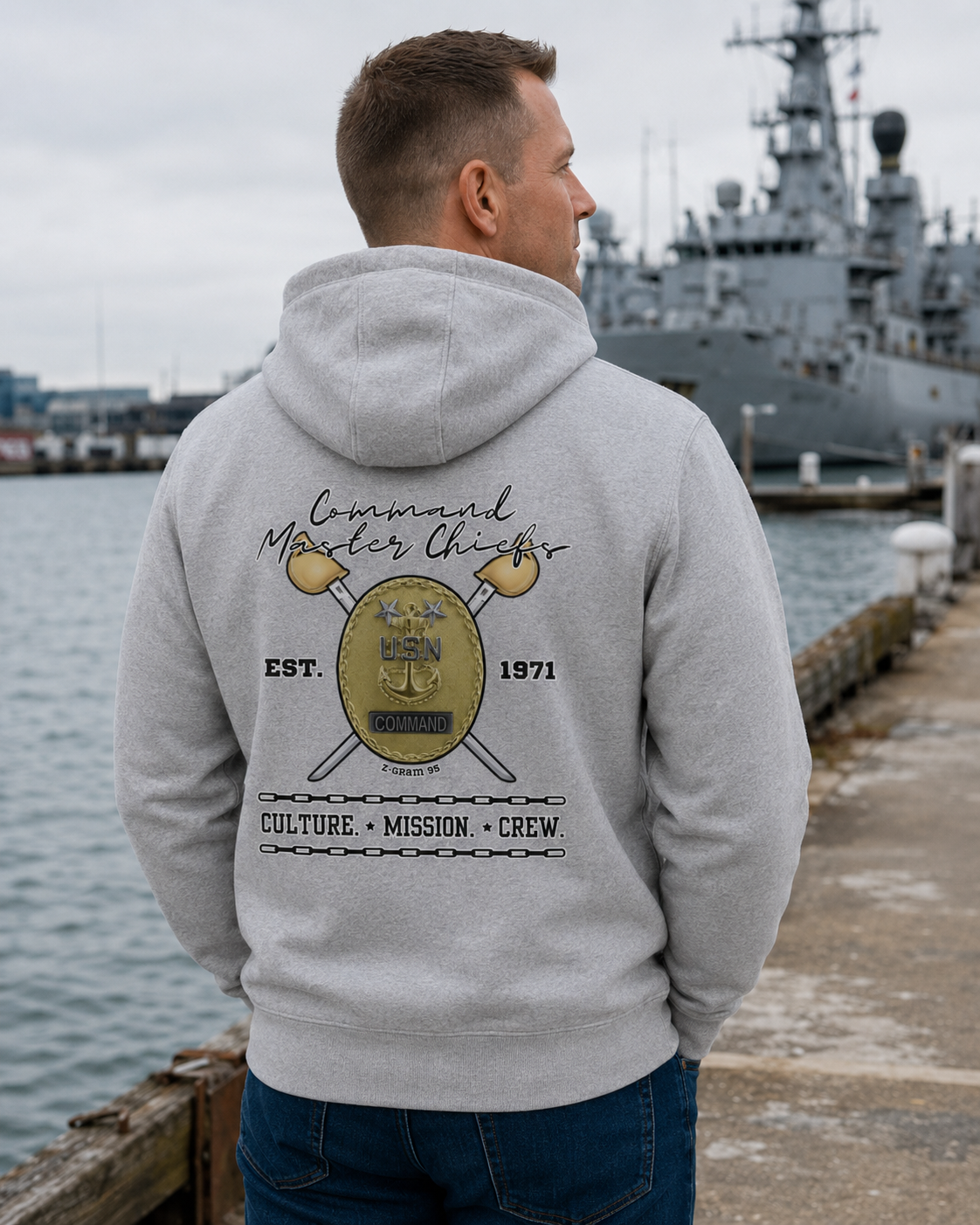 Navy Command Master Chief Hoodie | “Culture. Mission. Crew.” CMC Heritage Hoodie