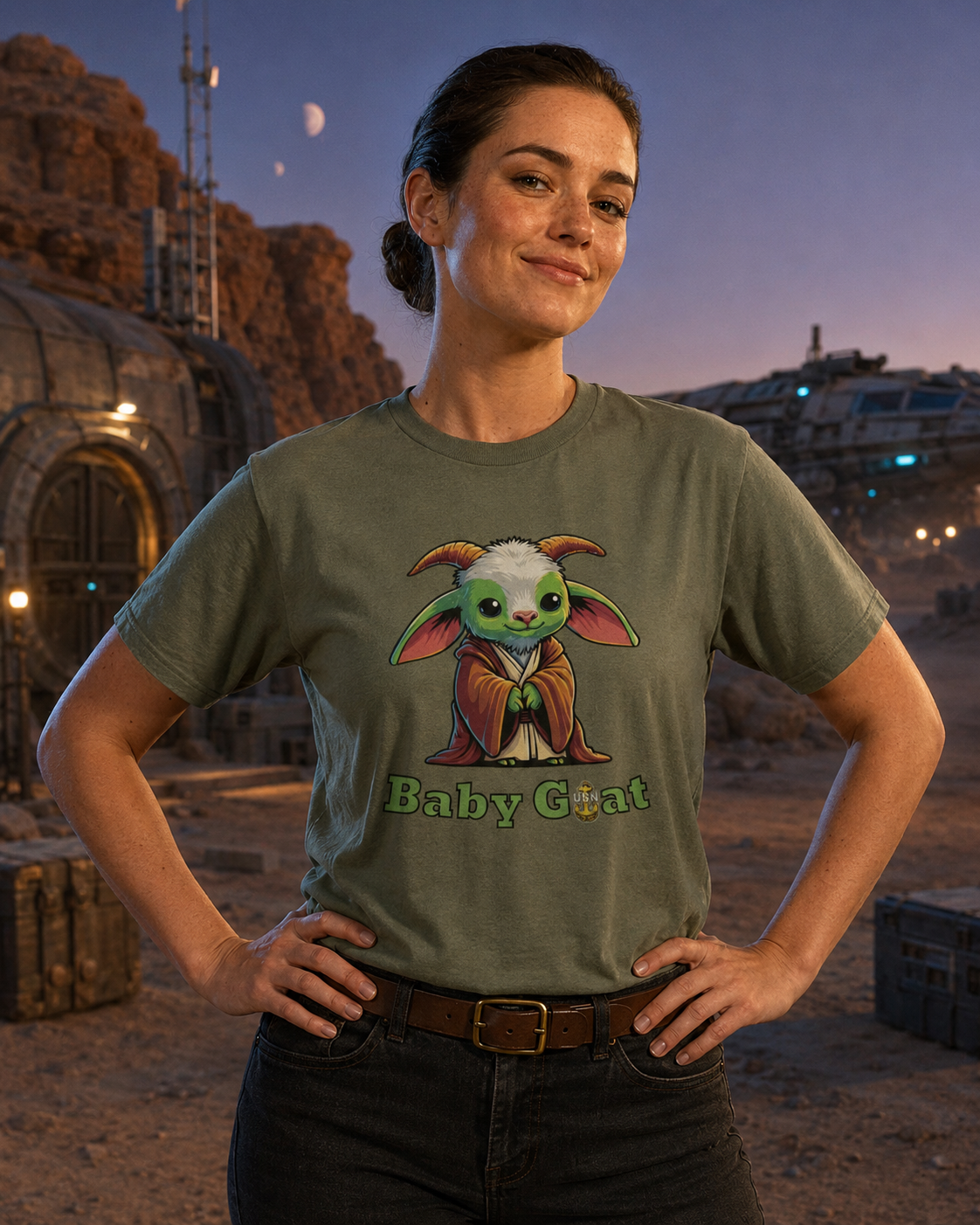 Baby Yoda "Goat" Navy Chief T-Shirt
