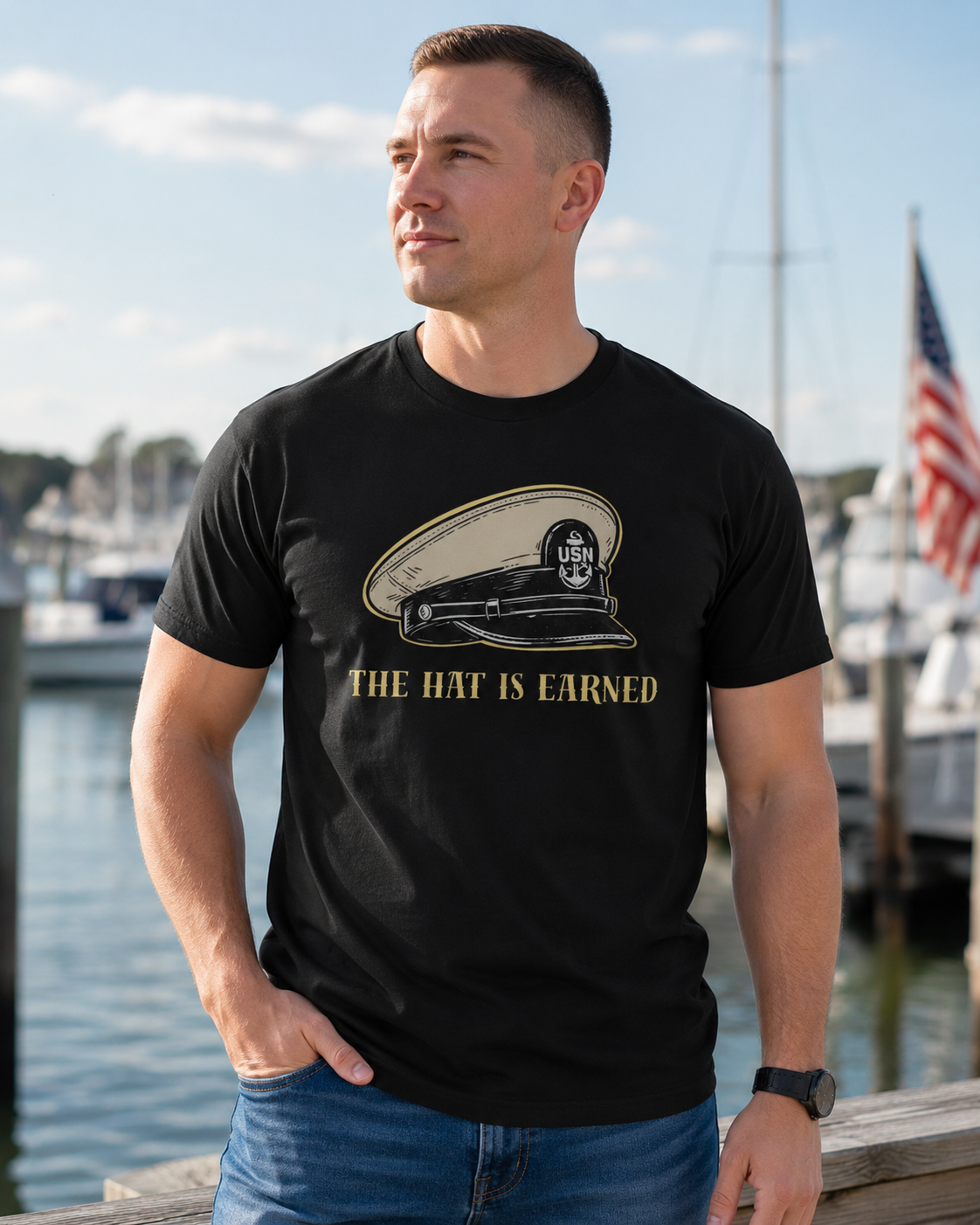 Navy Chief Shirt | “The Hat Is Earned” CPO T-Shirt