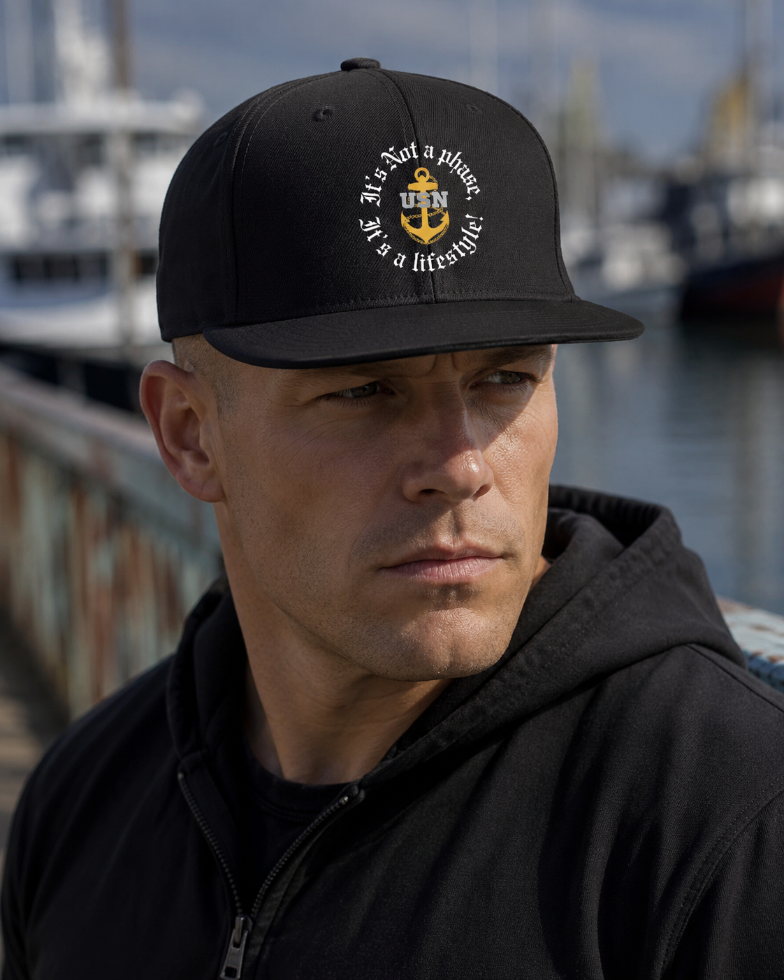 Navy Chief Snapback Hat | “It’s Not a Phase, It’s a Lifestyle” CPO Cap