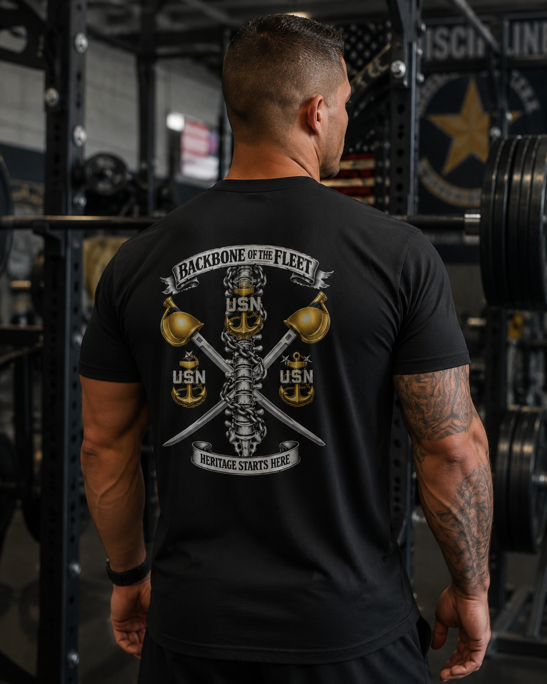 Navy Chief Workout Shirt | “Backbone of the Fleet” CPO Athletic Tee