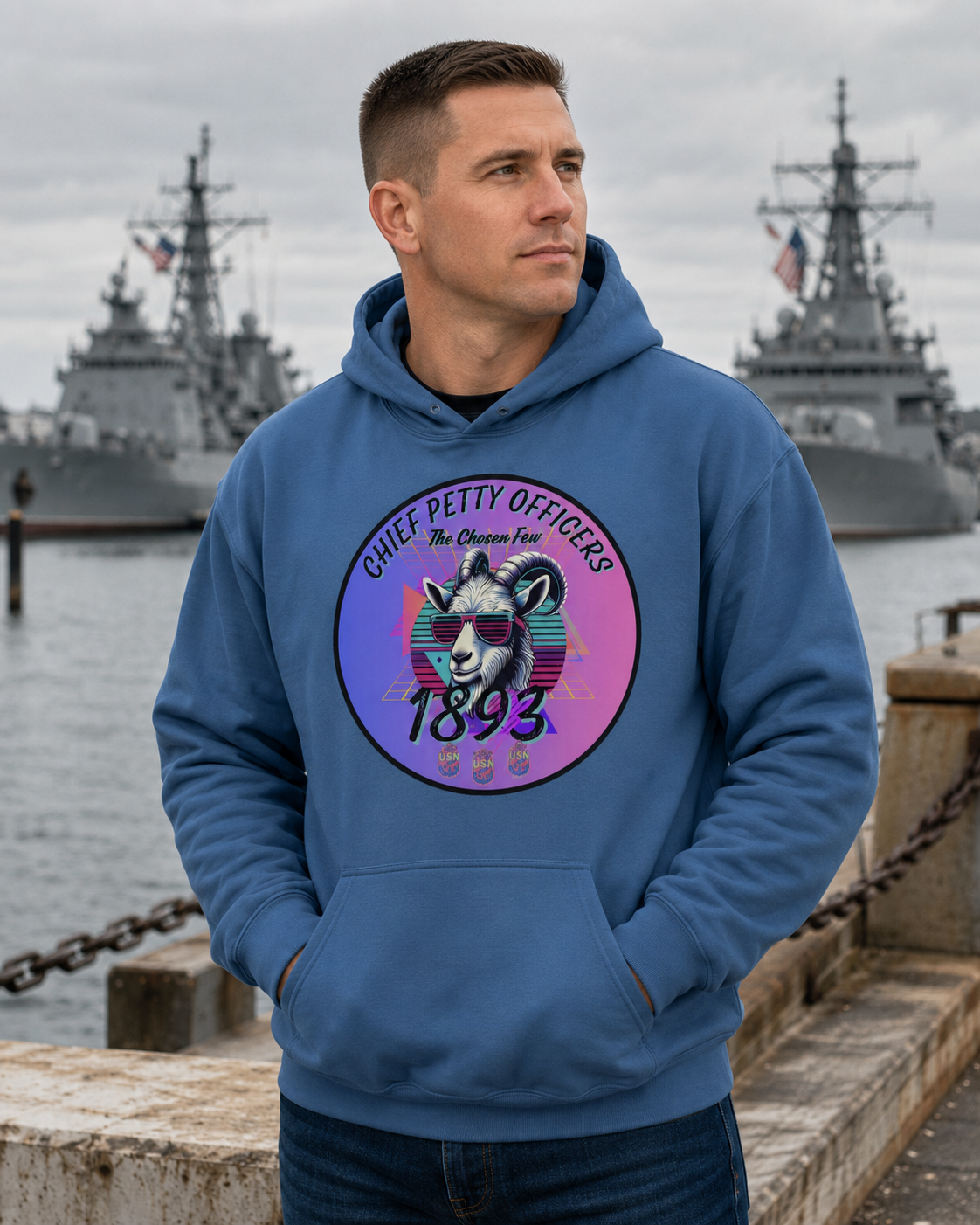 Navy Chief Retro Hoodie | 80s “The Chosen Few” CPO Hoodie