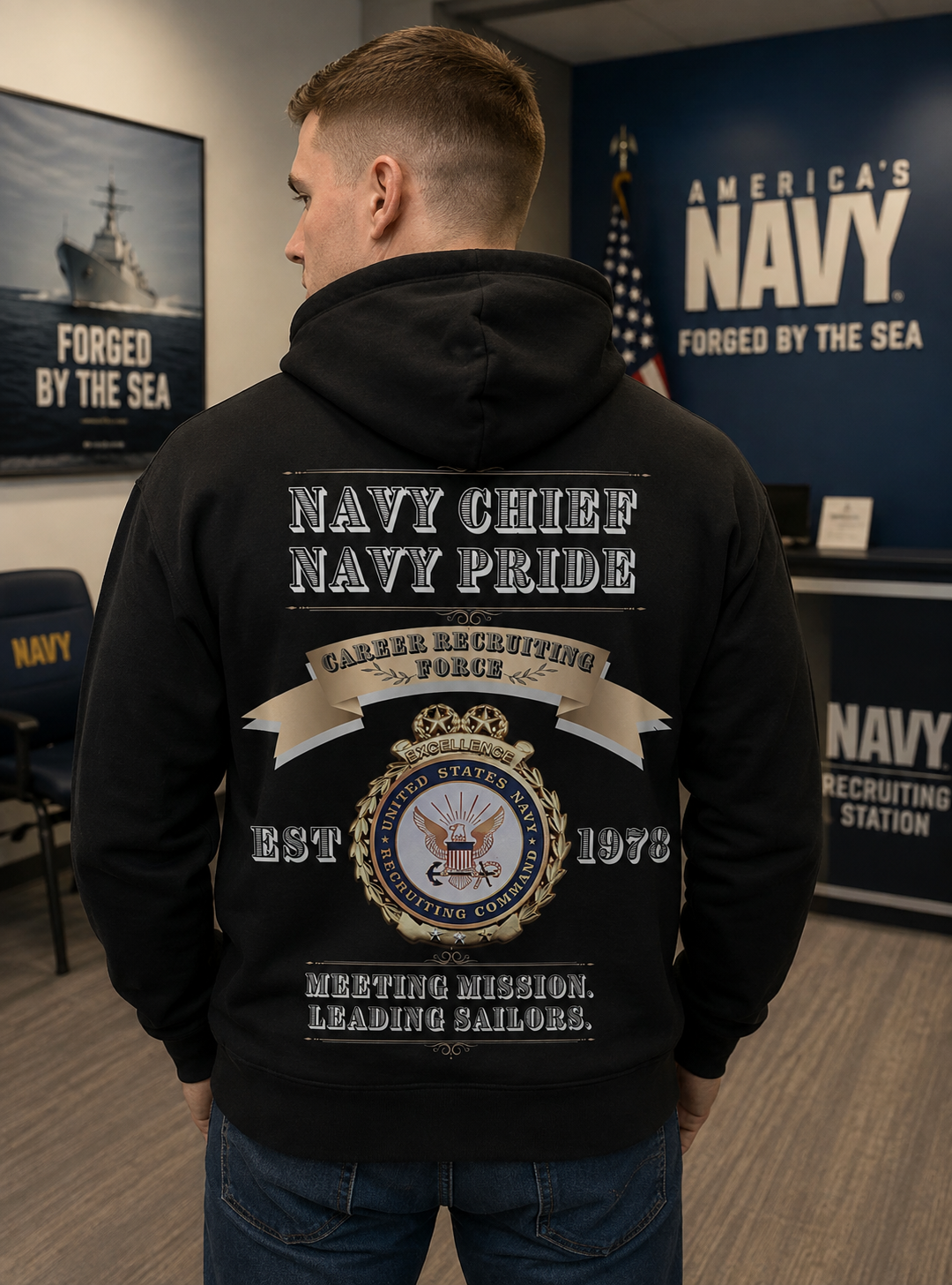 Navy CRF Chief Hoodie | Career Recruiter CPO Hoodie