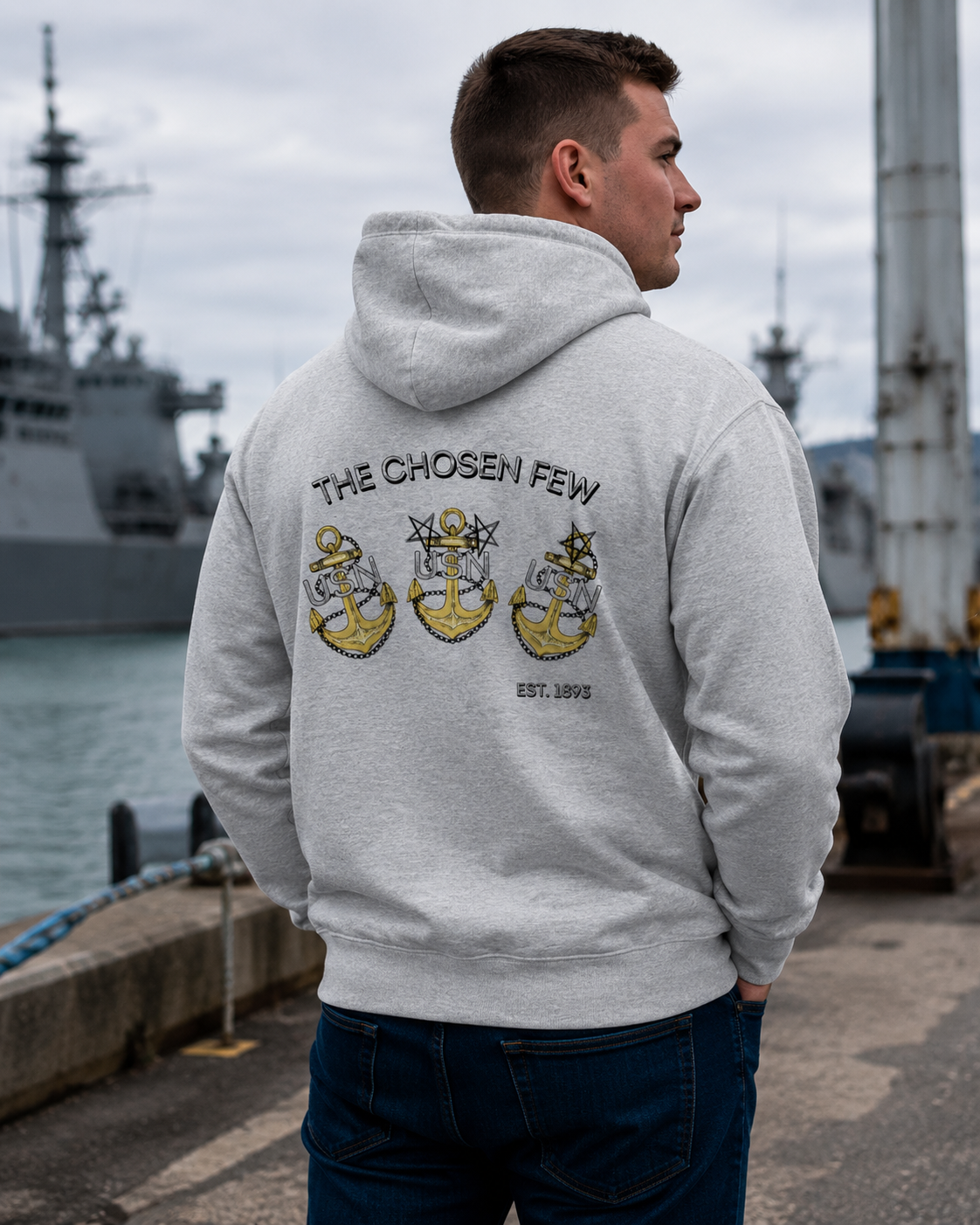 Navy Chief Anchor Hoodie | “Sketch Style” CPO, SCPO & MCPO Hoodie