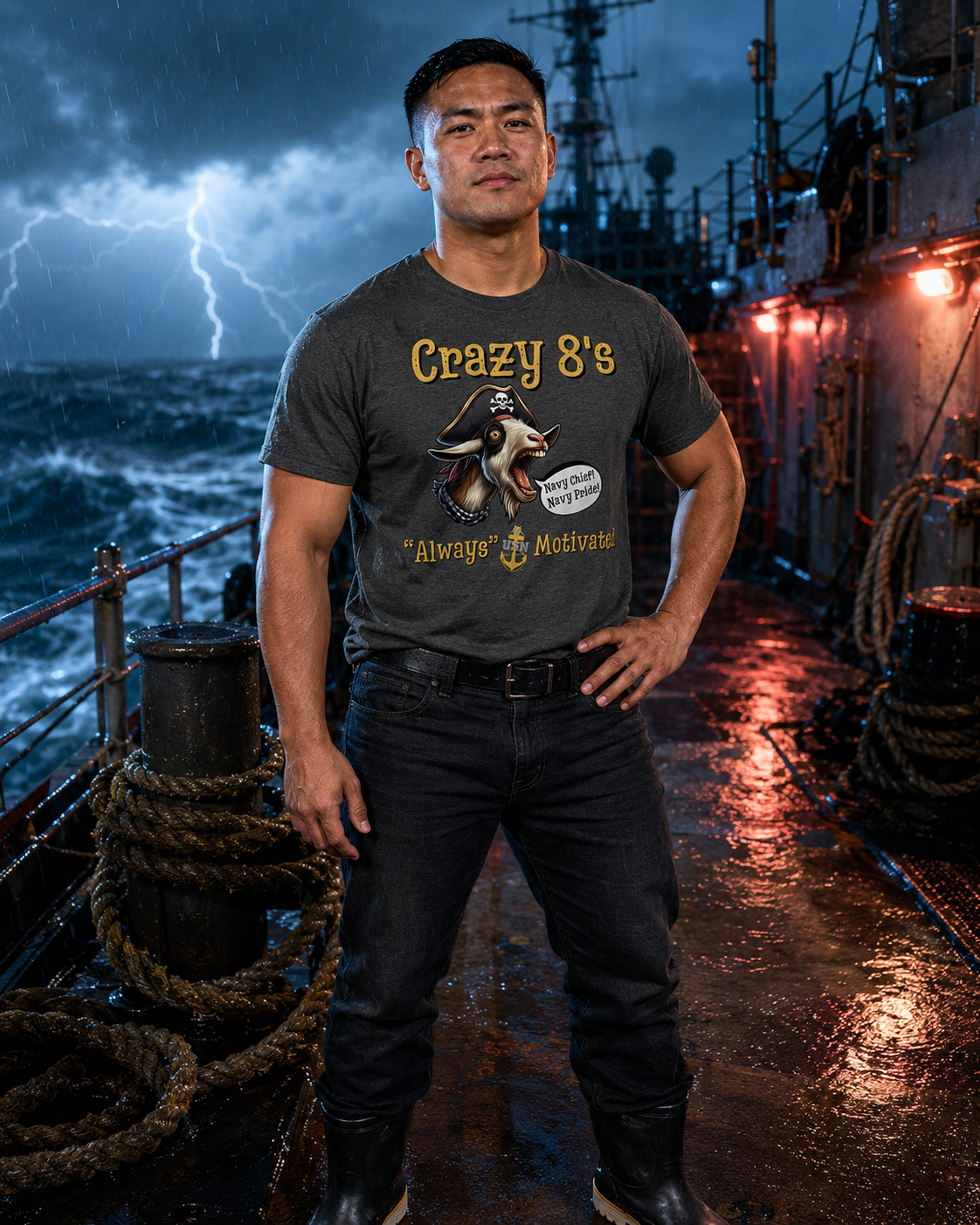 Crazy 8's Navy SCPO T-Shirt
