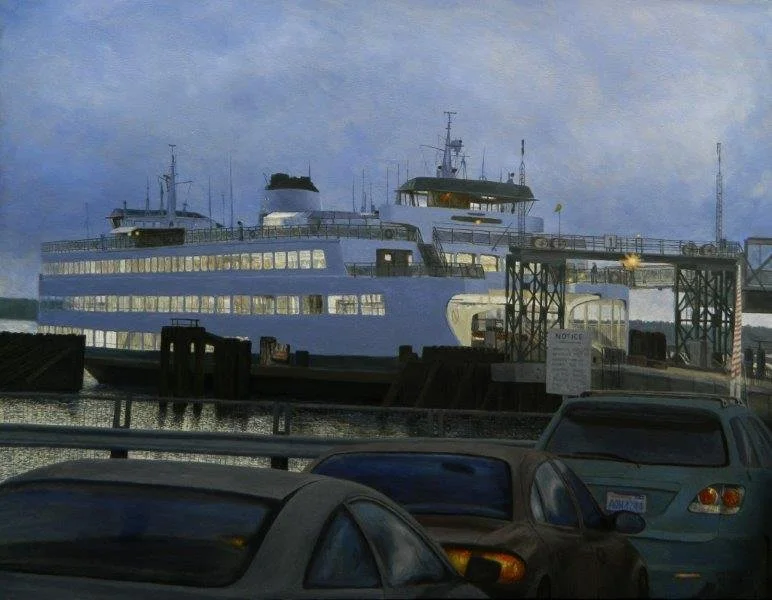  Ferry Waiting  oil, 23" x 29"