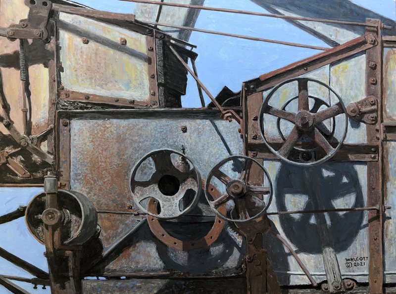  Mystery Machine  acrylic,  9" x 12"