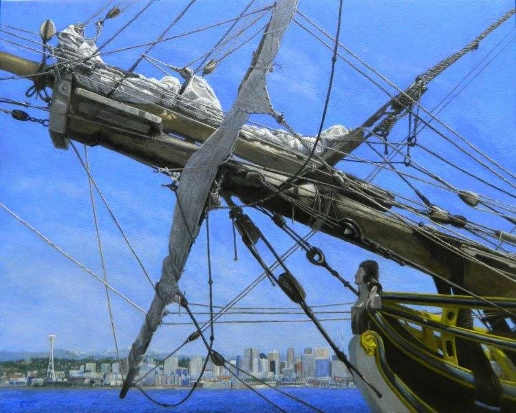  Two Worlds  oil, 16" x 20"