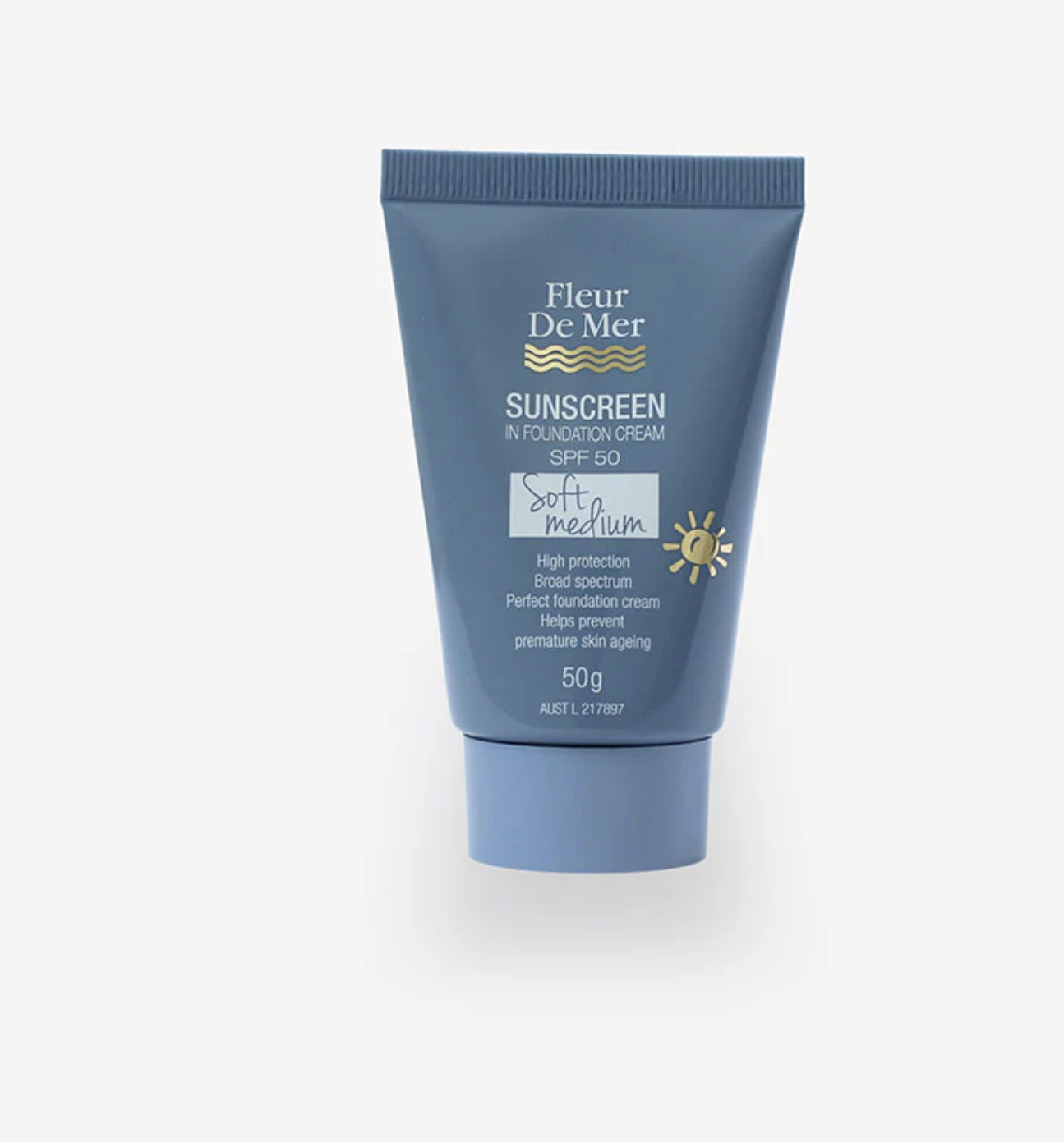 Fleur De Mer Sunscreen with Foundation SPF50+ Soft Medium