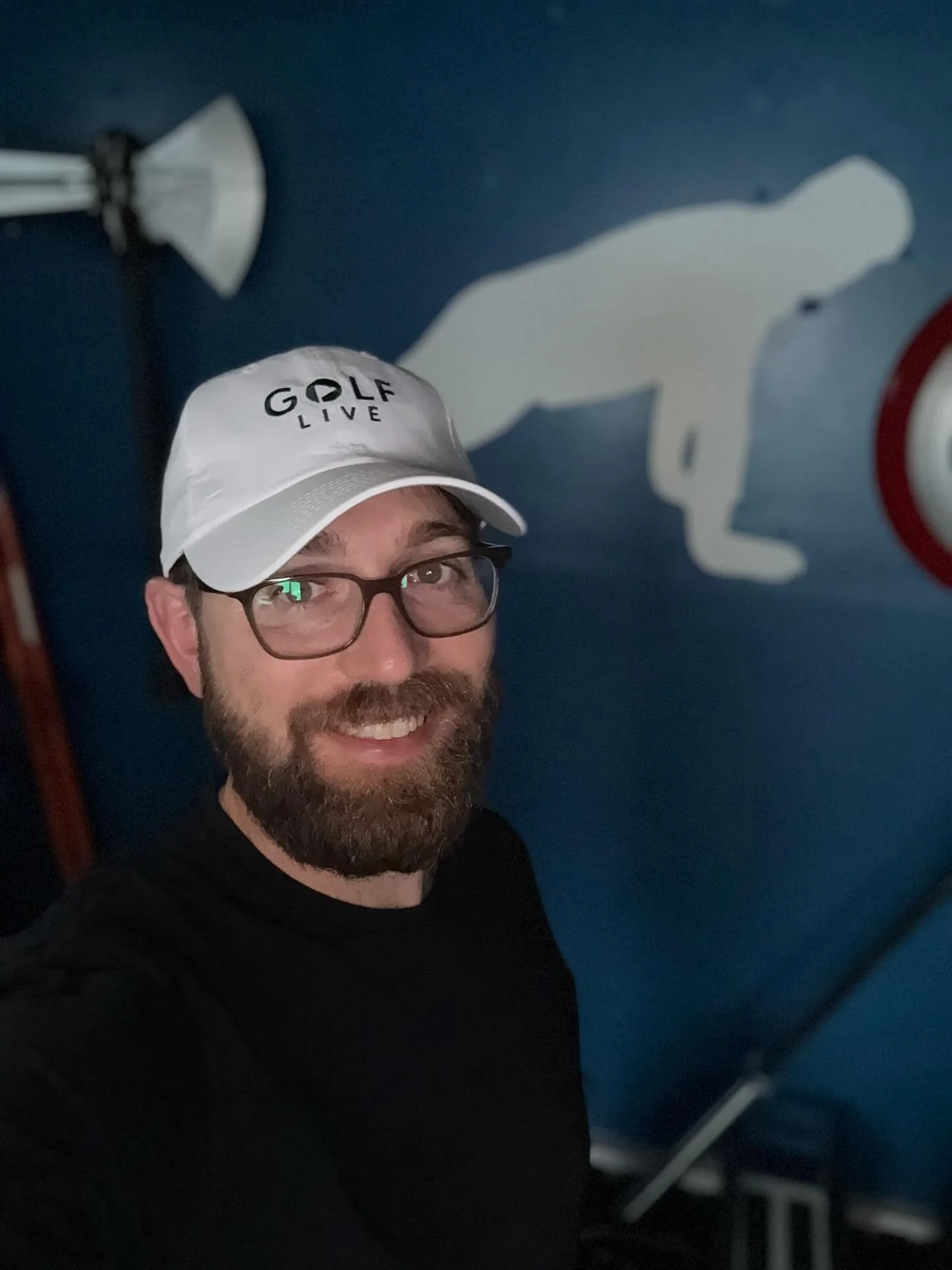 @golfliveapp setting me up with my new favorite hat for brining golf instruction + remote strength and conditioning together!