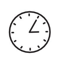A clock showing the time as approximately 12:00.