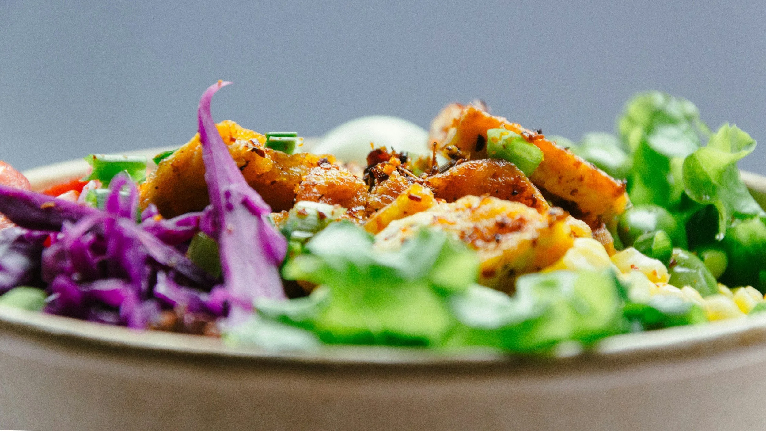 Bowl of fresh grilled chicken and vegetables showcasing quality food and agriculture products