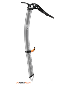 Alpen Adaptive ice climbing tool with a curved pick and ergonomic handle