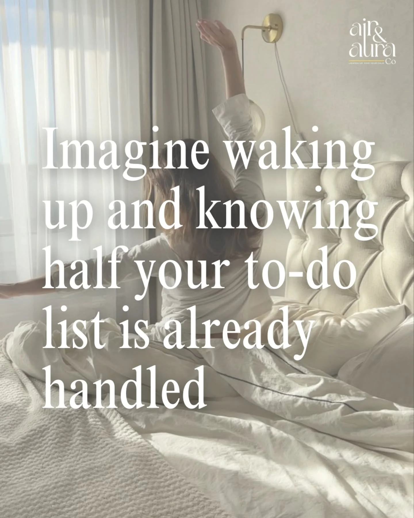 Your home feels lighter.
Your schedule feels calmer.
You feel like you can finally breathe.

That&rsquo;s the Aura Effect✨

If your to-do list feels overwhelming, we&rsquo;re here to help.
DM us anytime.
#airandaura #airandauraco #imyourperson #conci