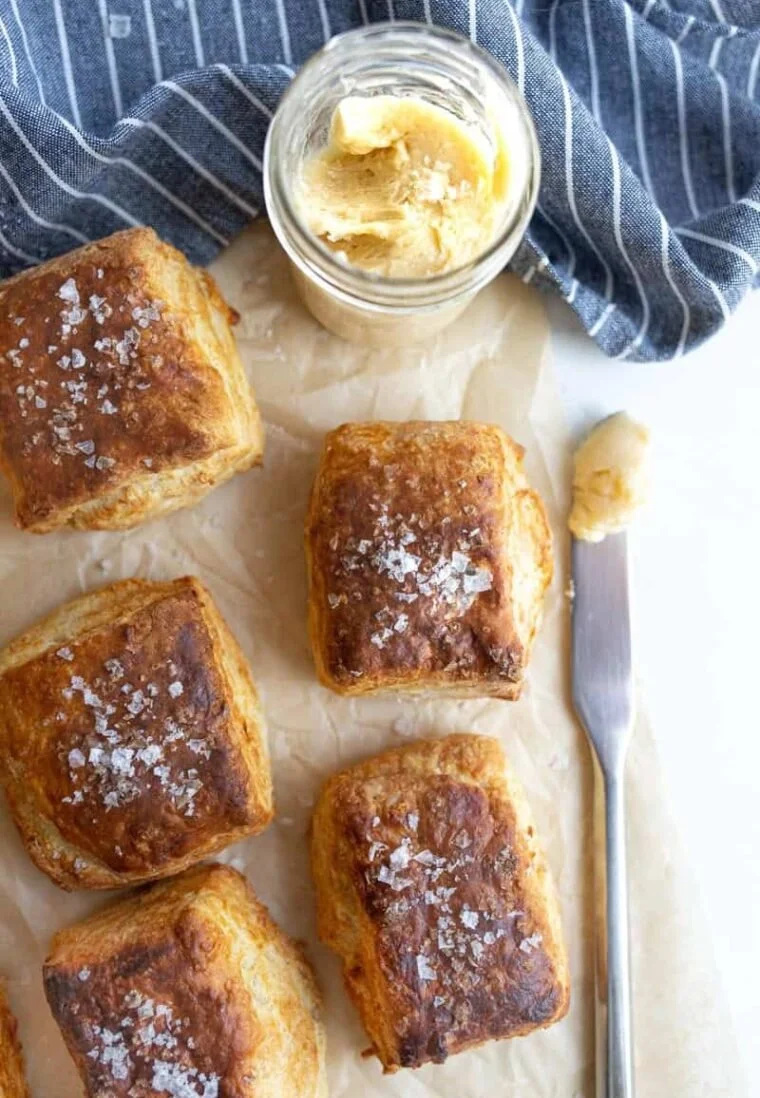 Air Fryer Biscuits with Maple Butter