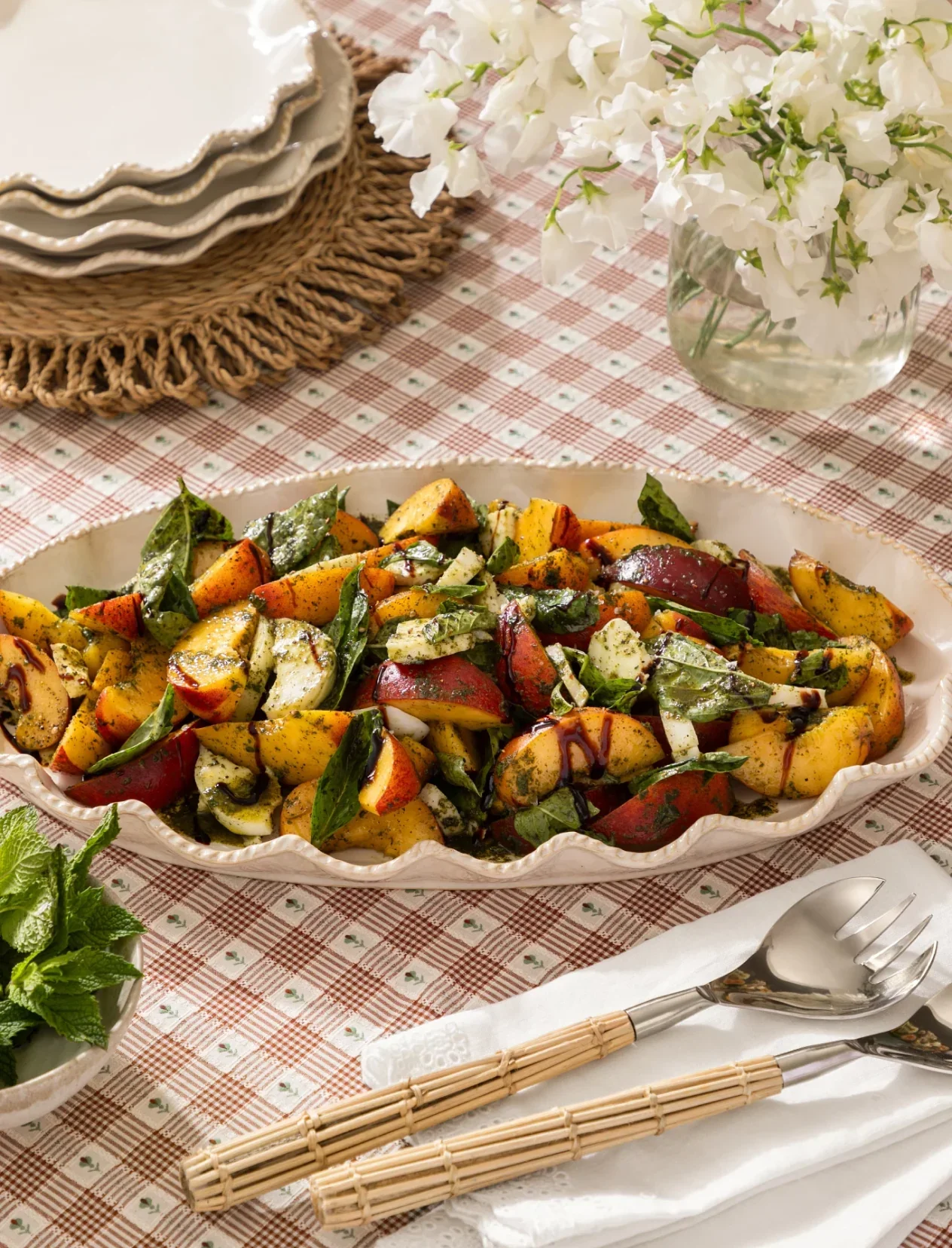 Peach Caprese