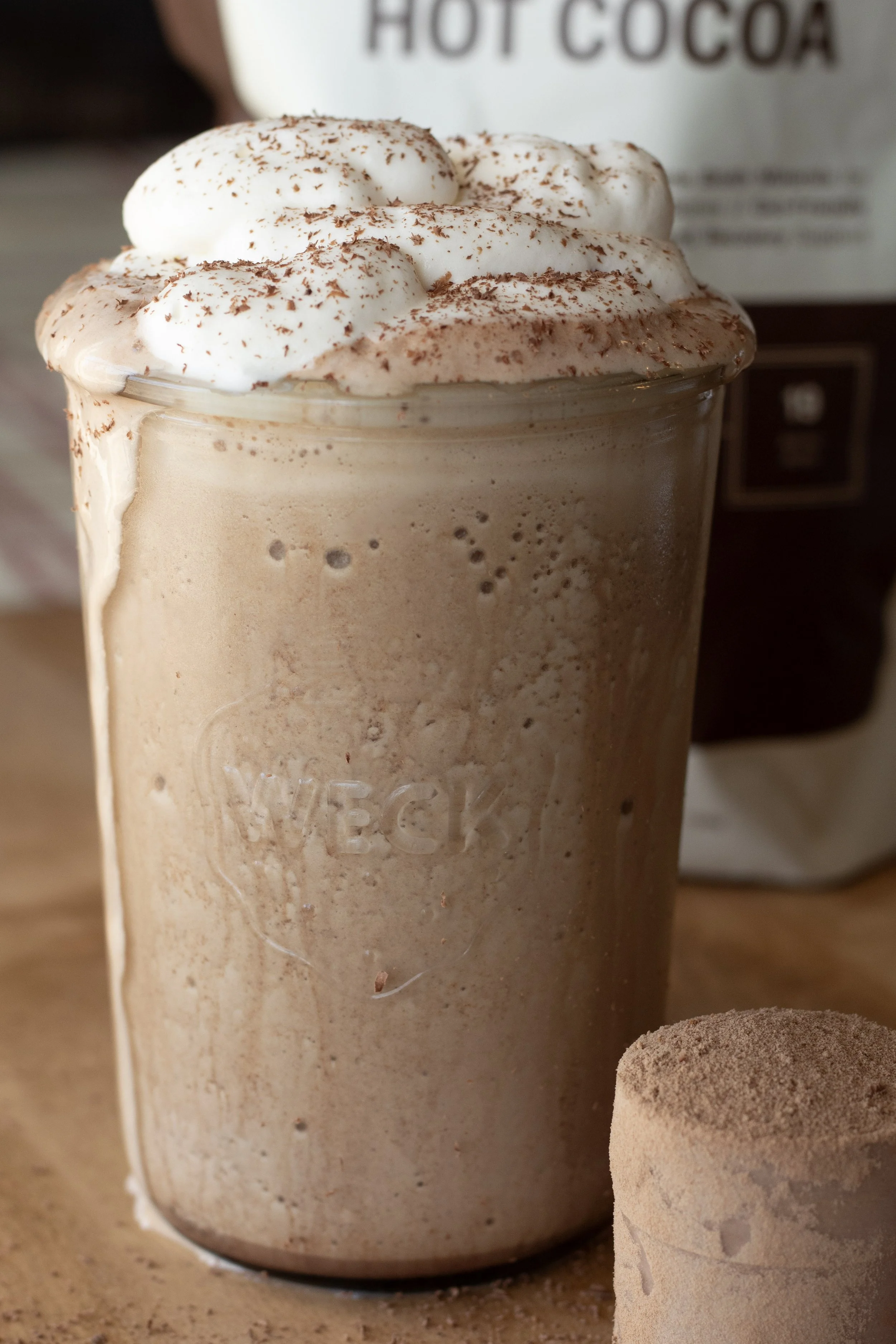Frozen Bone Broth Hot Cocoa with Cardamom Whipped Cream